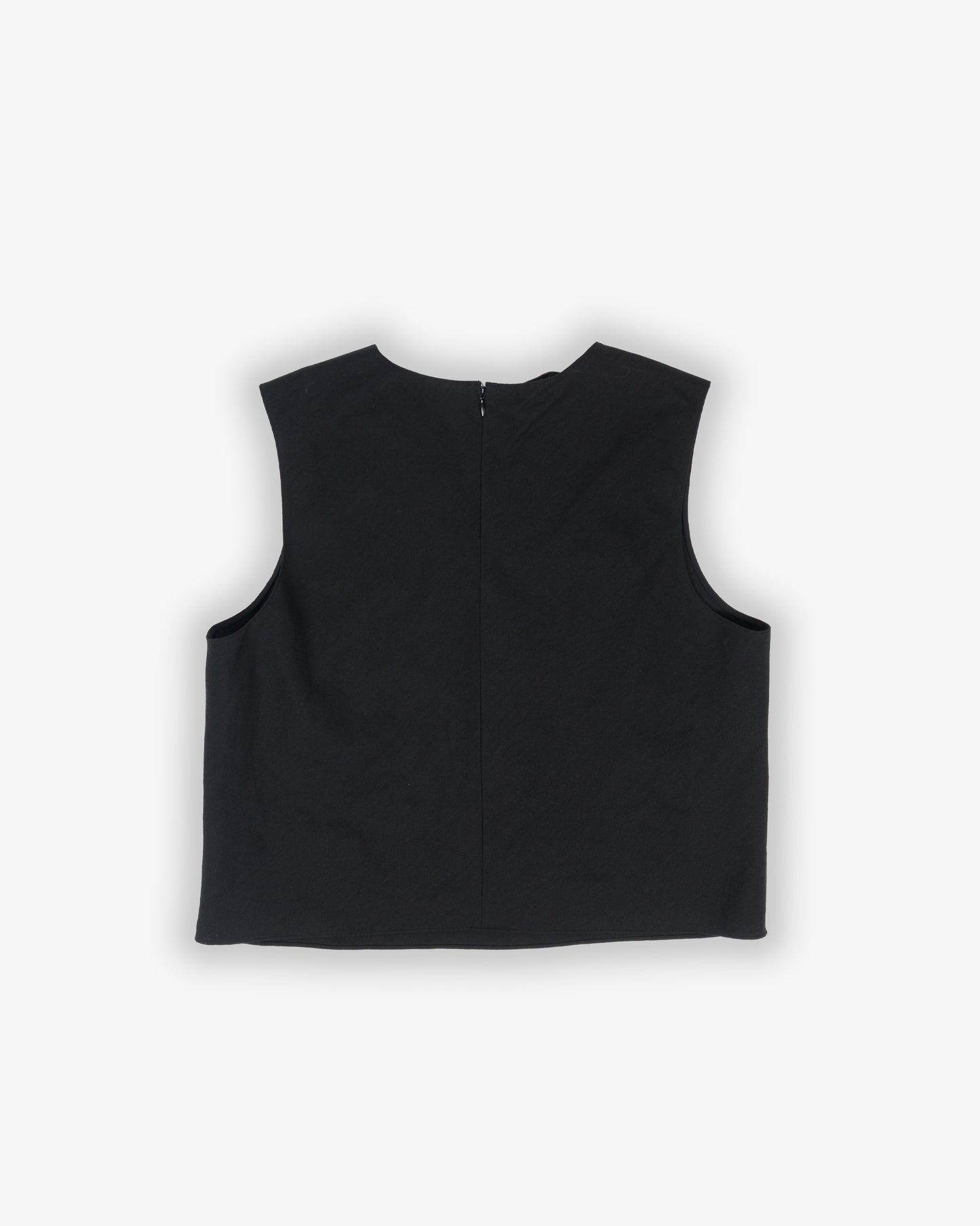 VINCE Linen Crew NK Shell Black