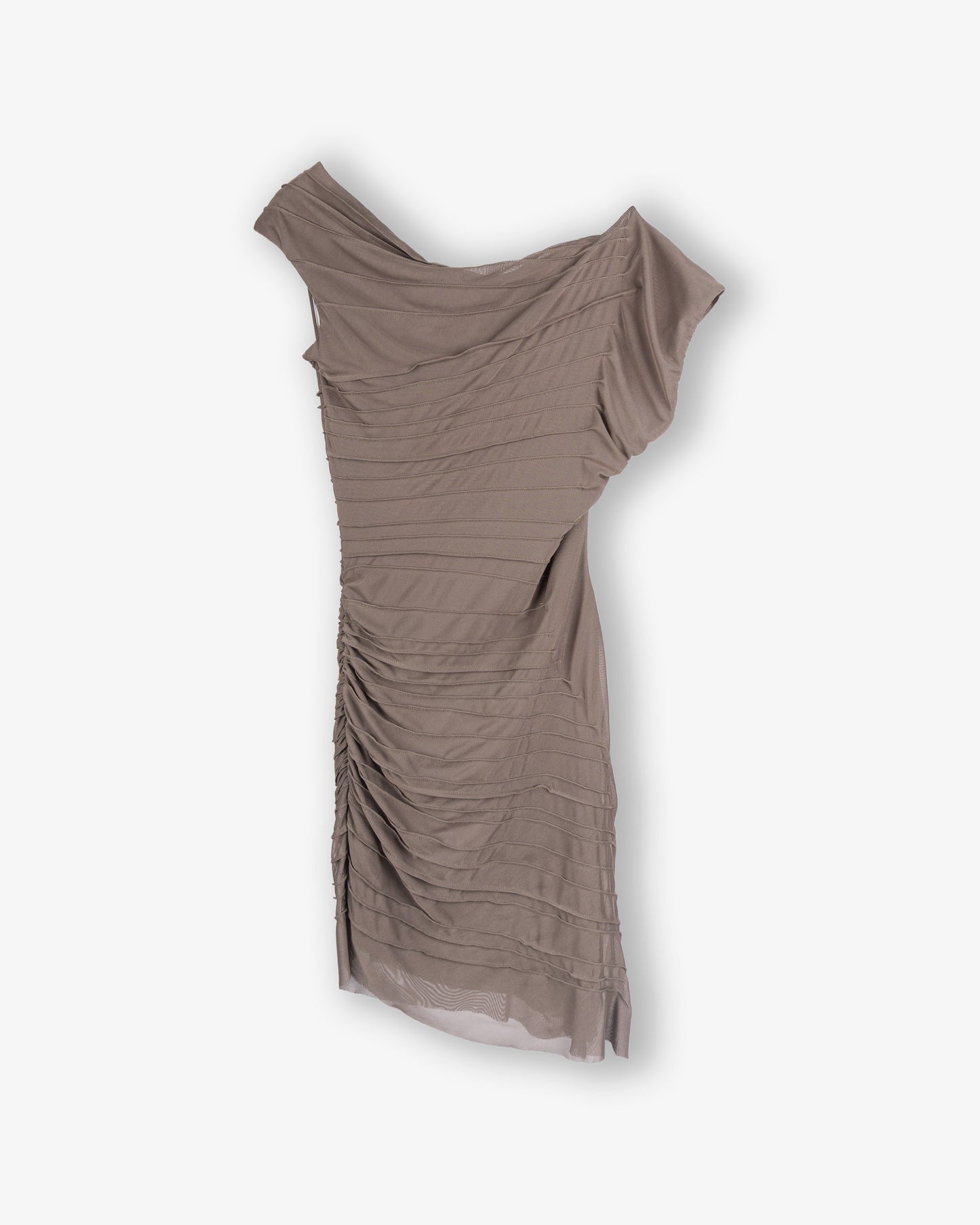 BEC & BRIDGE Brenna Pintuck Mini Dress Khaki
