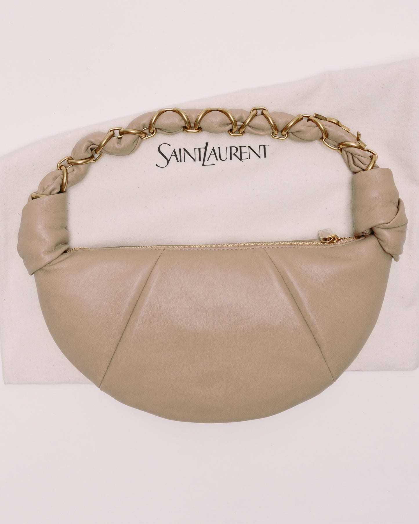 SAINT LAURENT YSL PW Mini Amalia Clear Beige