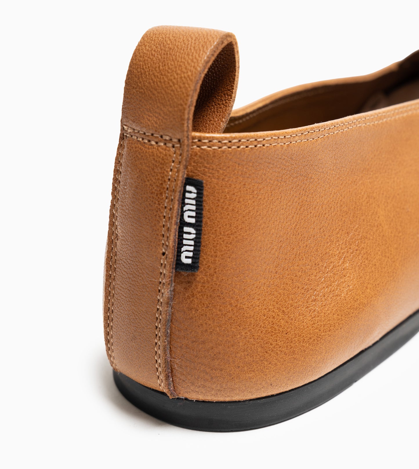 MIU MIU BALLERINA NAPPA CARAMEL