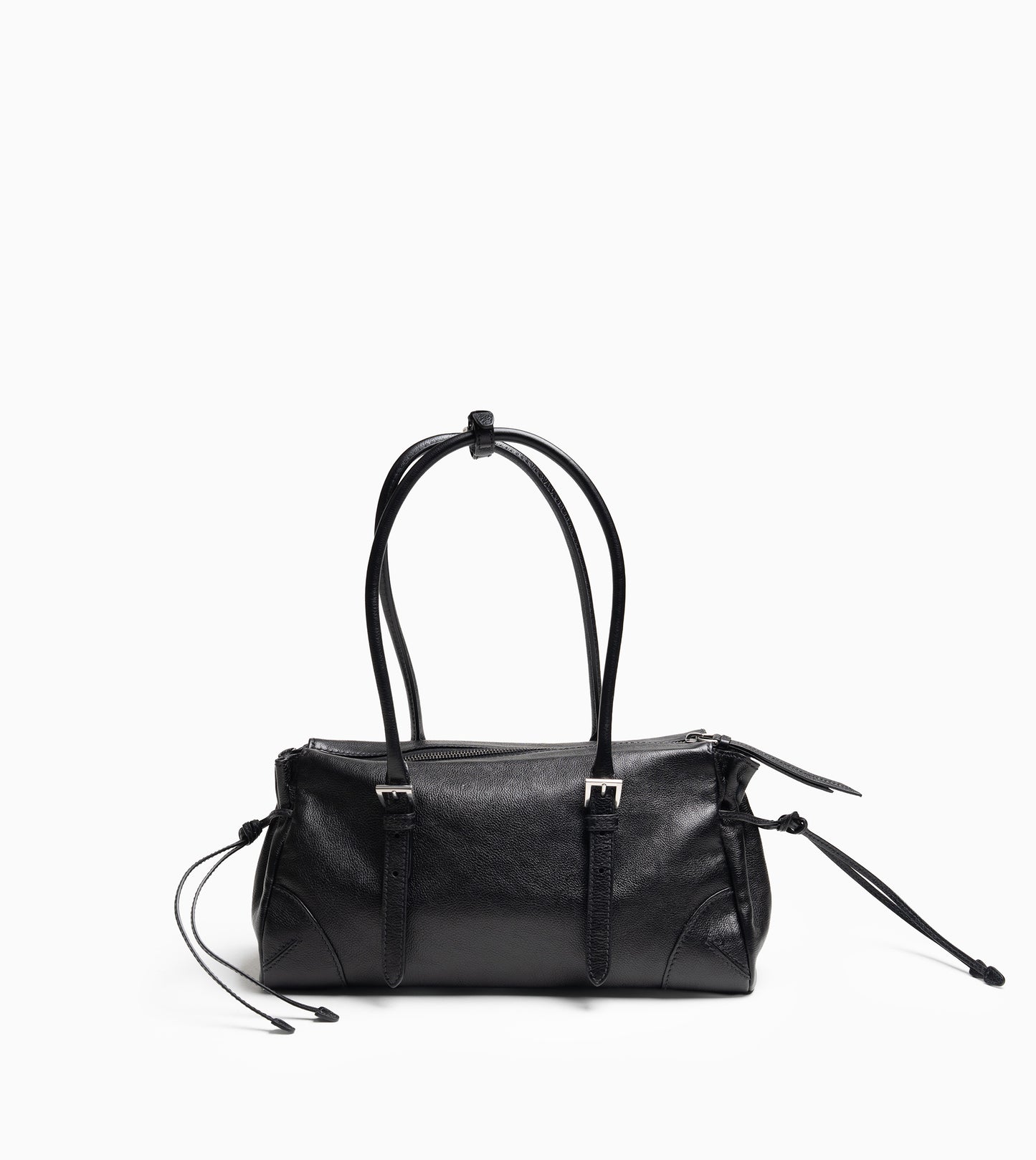 PRADA Bonnie Leather ( Non- Reptile) Hand Bag Black