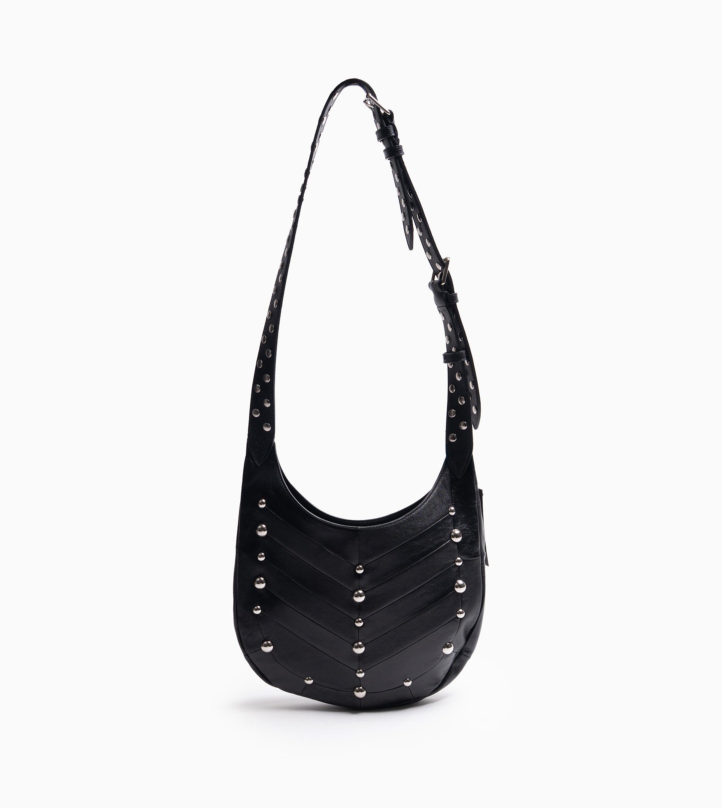 VALENTINO SMALL HOBO WITH STUDS BLACK