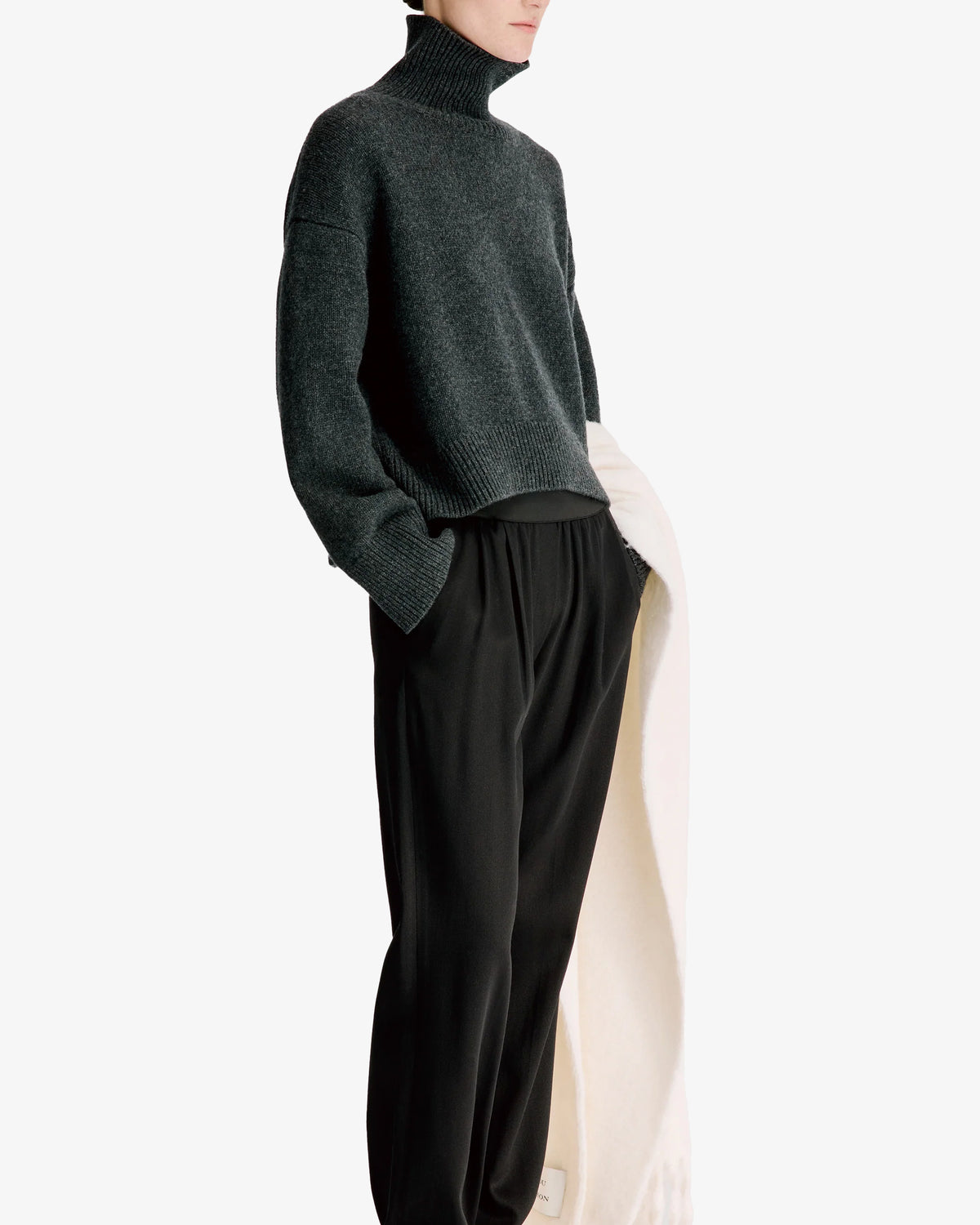 LOU LOU Jonah Turtleneck Sweater Charcoal