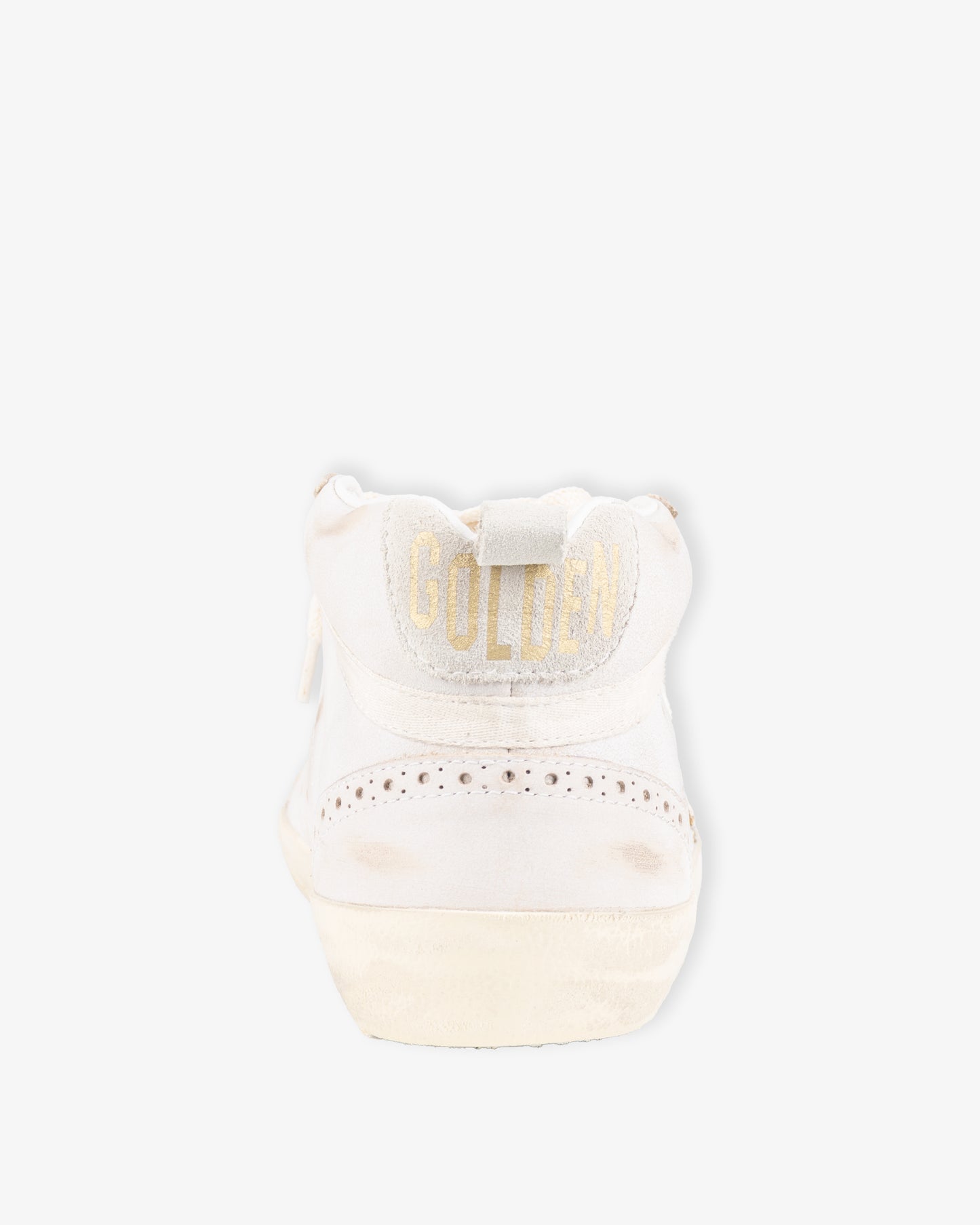 GOLDEN GOOSE Mid Star Leather Upper & Toe Glitter Tongue & Star Suede Heel