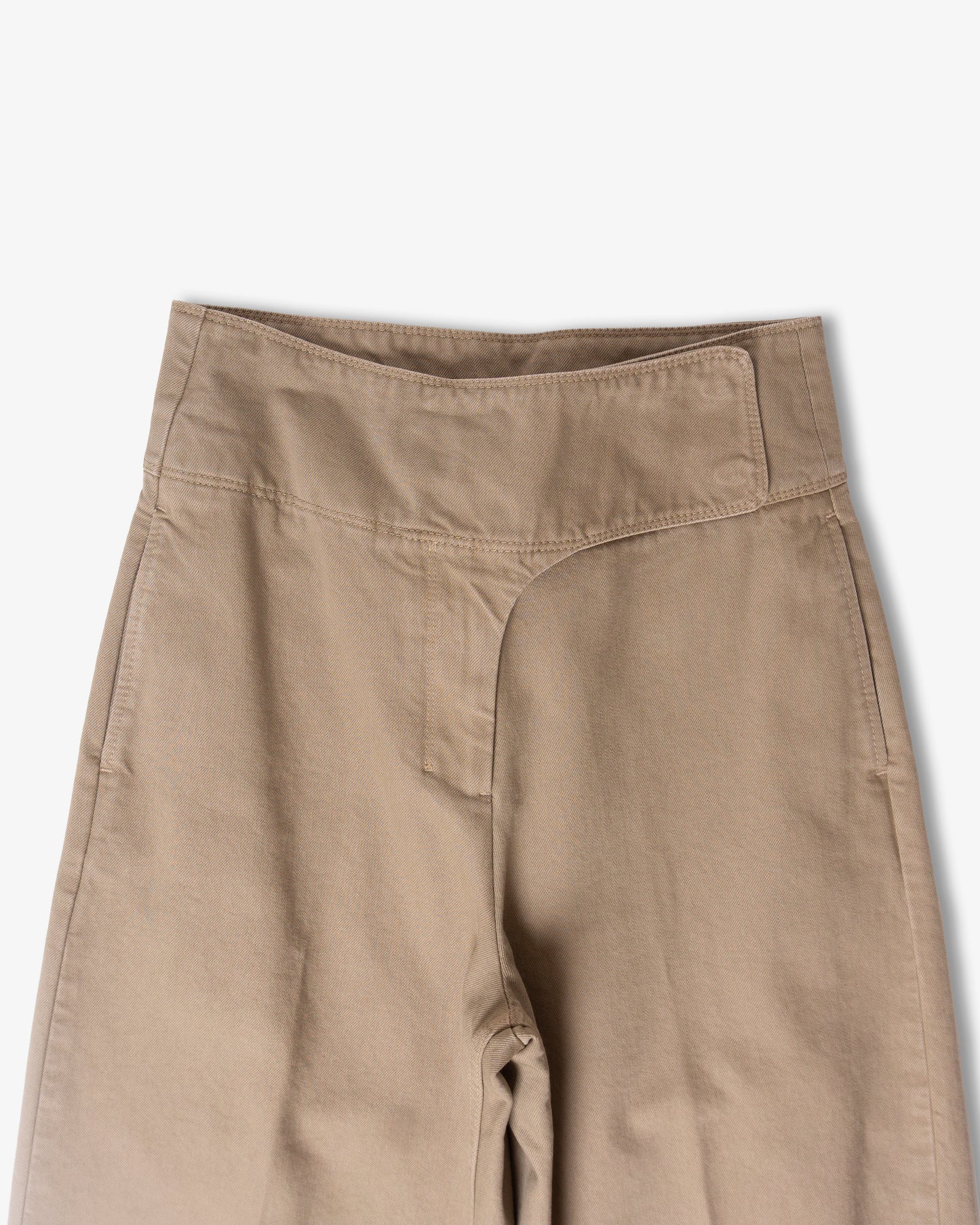 AMI PARIS Ceinture Wrapped Belted Jeans Taupe Beige
