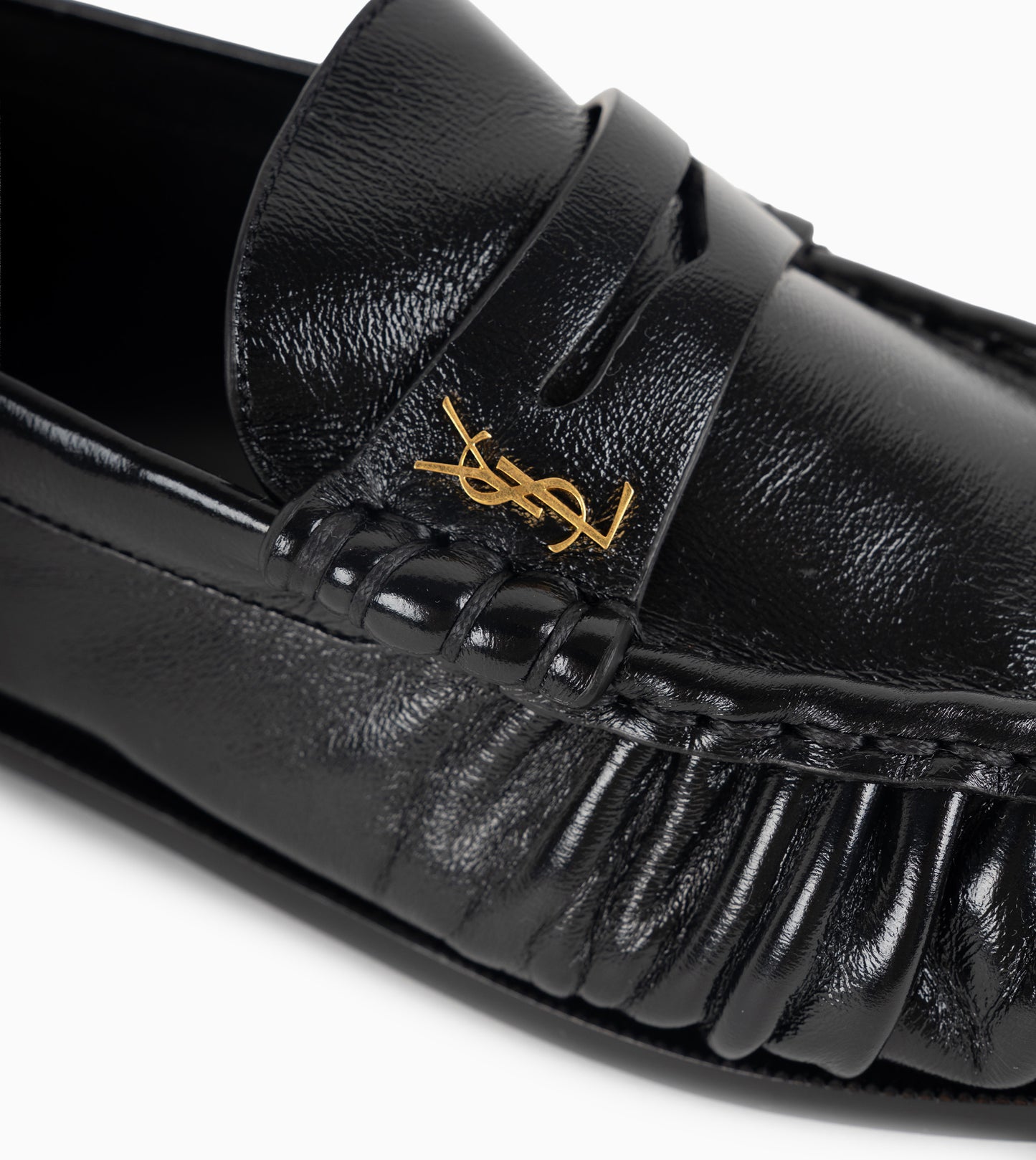 SAINT LAURENT Leather Women Shoes Plain Vamp Flat