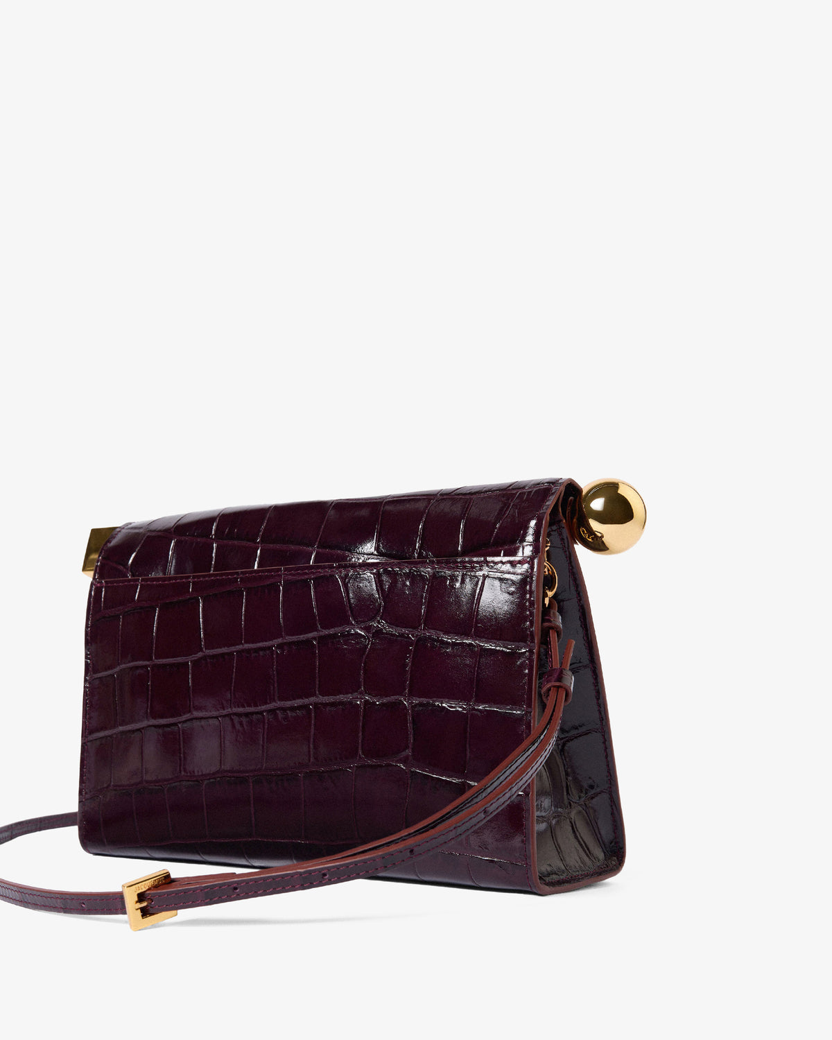JACQUEMUS Le Sac Rond Carre Burgundy