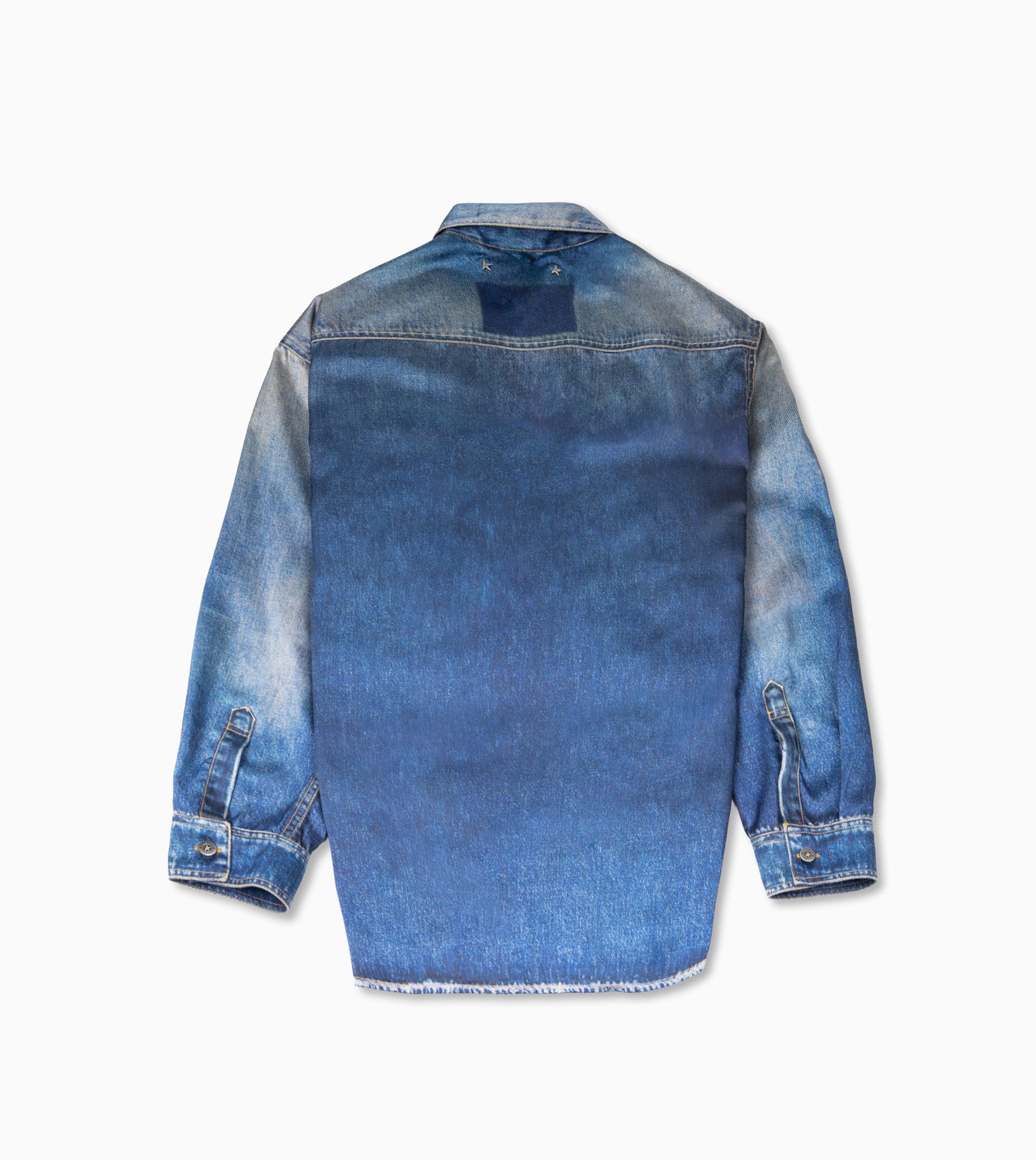 GOLDEN GOOSE Journey W´s Patty Over Shirt Archive Denime Print
