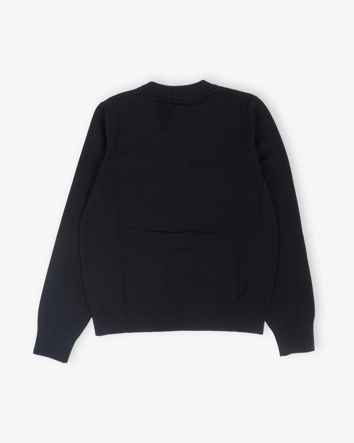 GANNI Fine Cotton Graphic Sweater Banana Black