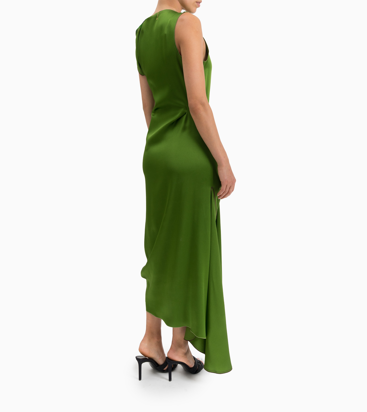 VICTORIA BECKHAM Draped Pleat Detail Midi Drees
