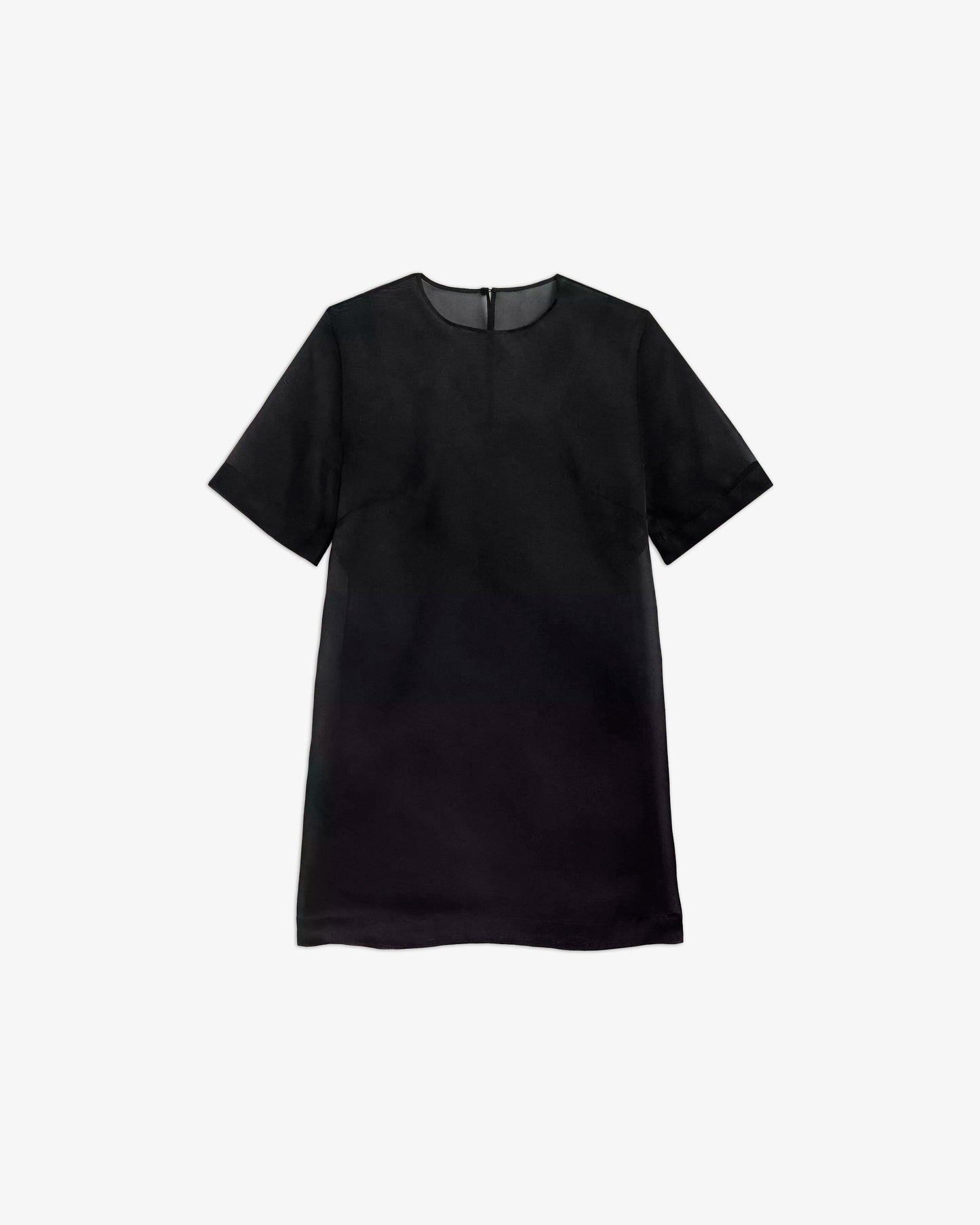 AMI PARIS Robe Trapeze Mini Sheer Trapeze Dress Black
