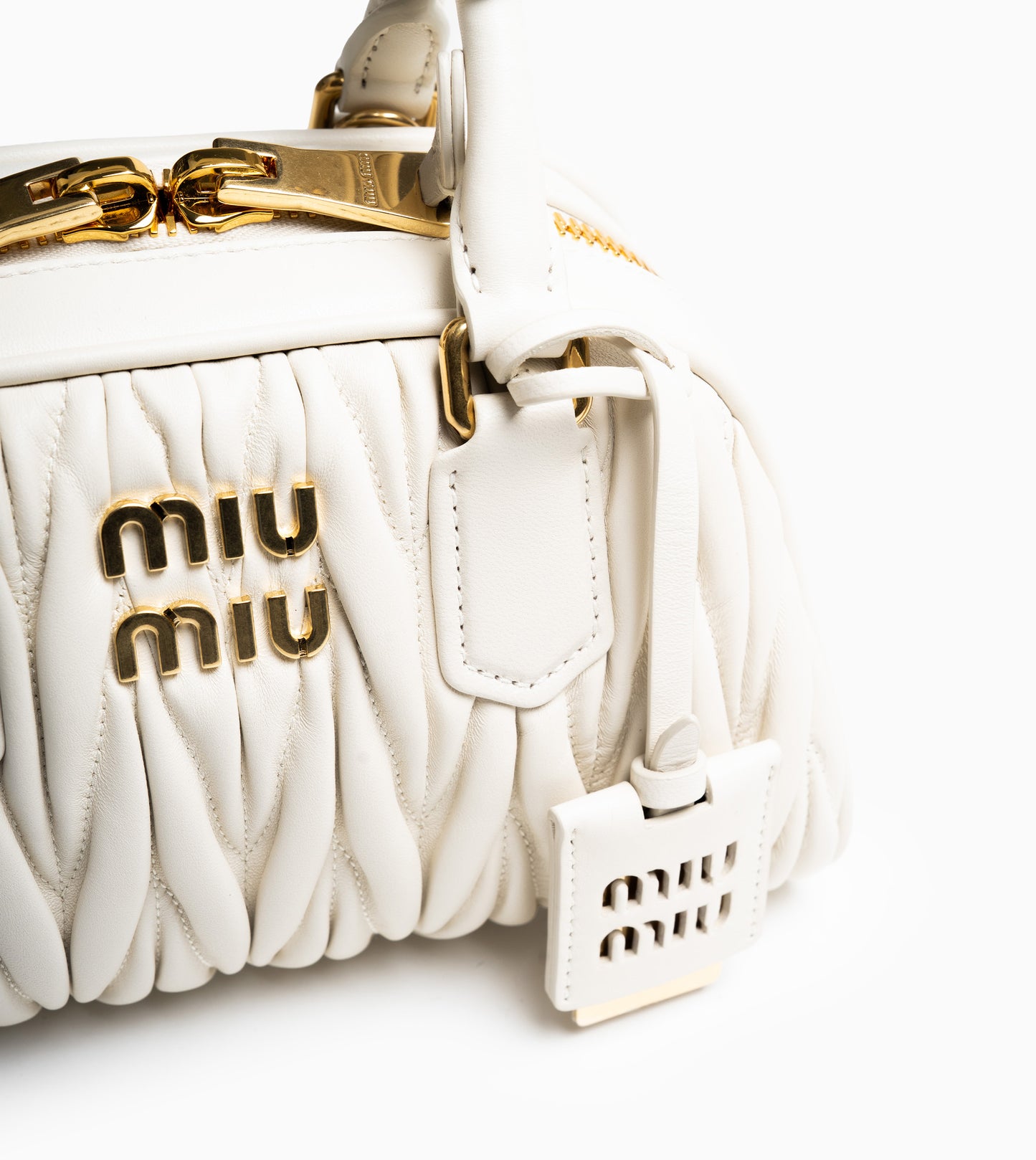 MIU MIU Leather (Non- Reptile ) Hand Bag White