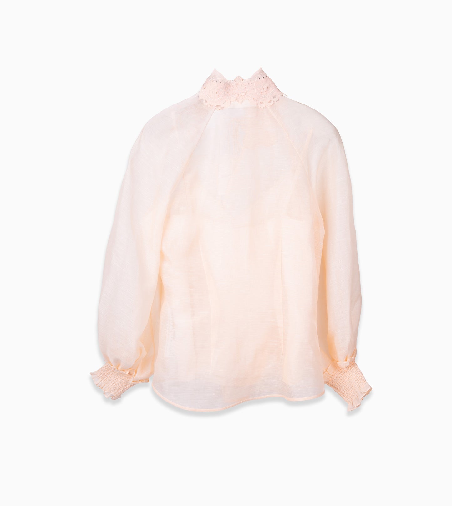 ZIMMERMANN Rebellion Collared Blouse peach