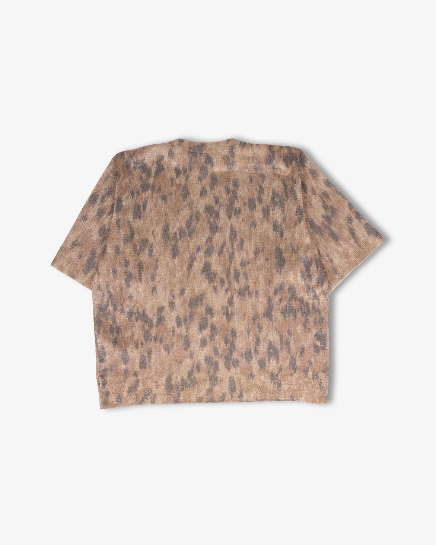 GANNI Printed Metallic T-Shirt Burro