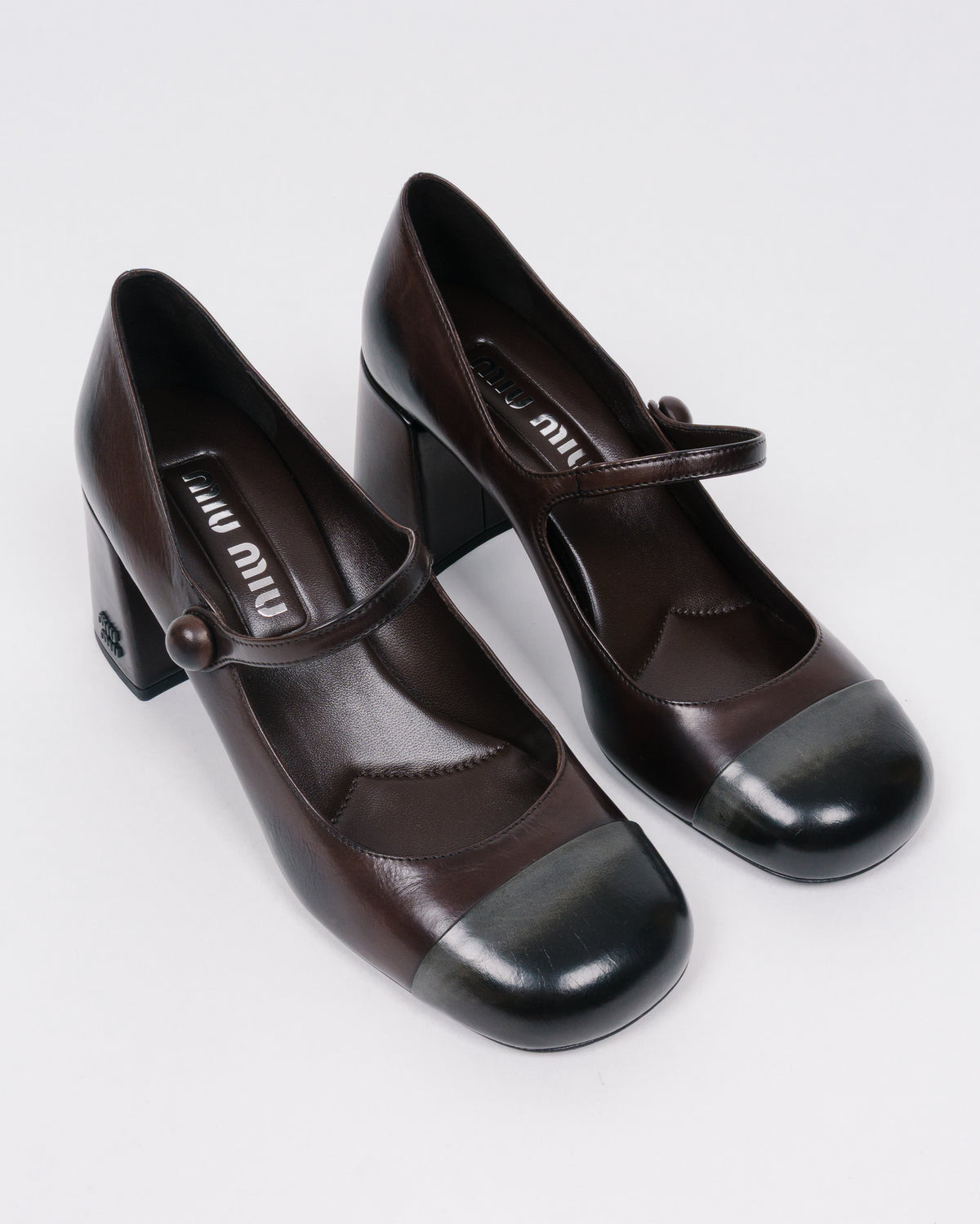 MIU MIU Leather Pumps Moro & Black