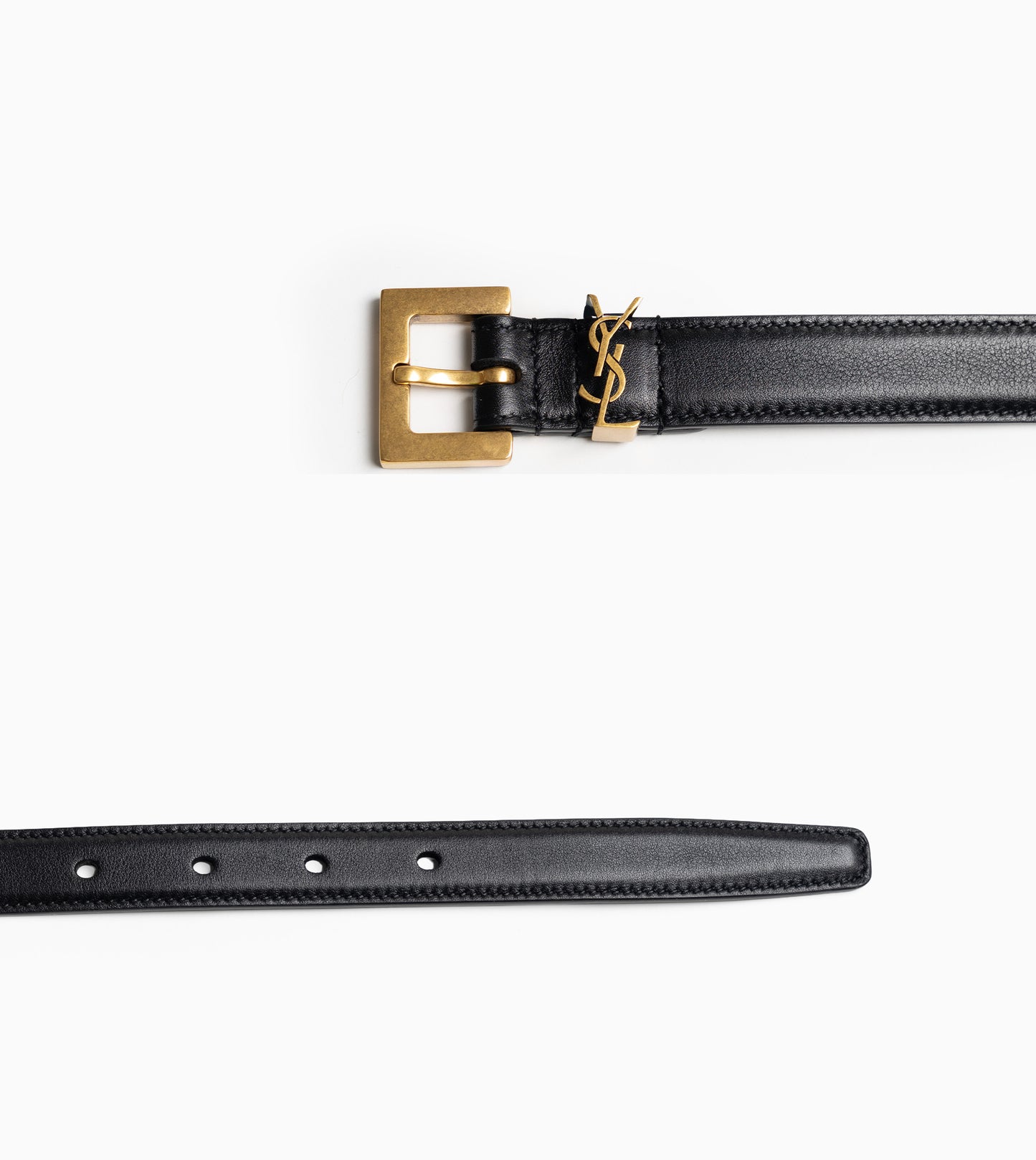 SAINT LAURENT YSL Cassandre Thin Belt Black