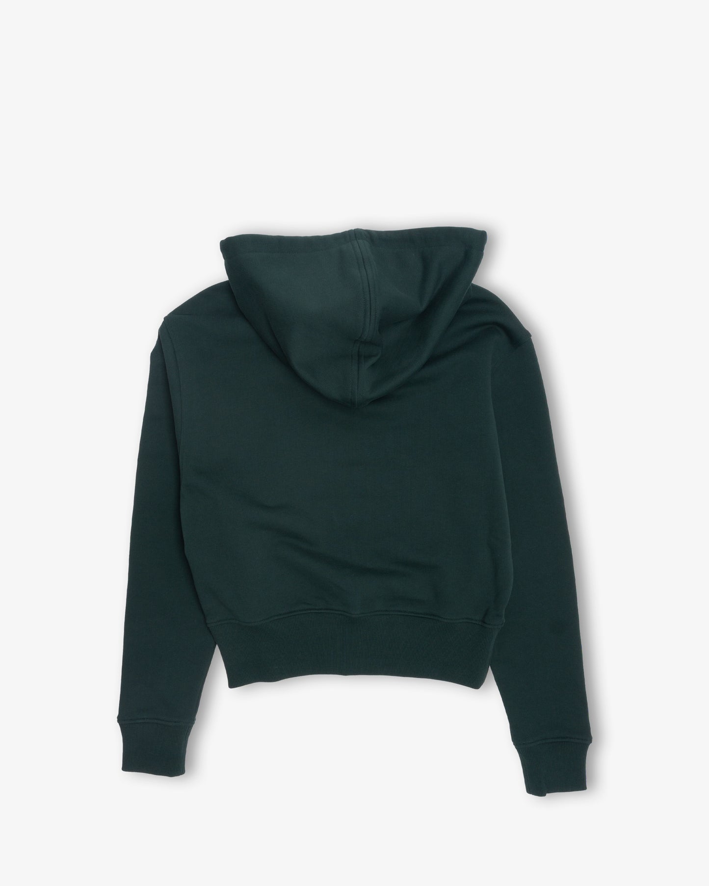 AMI PARIS Hoodie with Contrasted Ami de Coeur Bottle Green