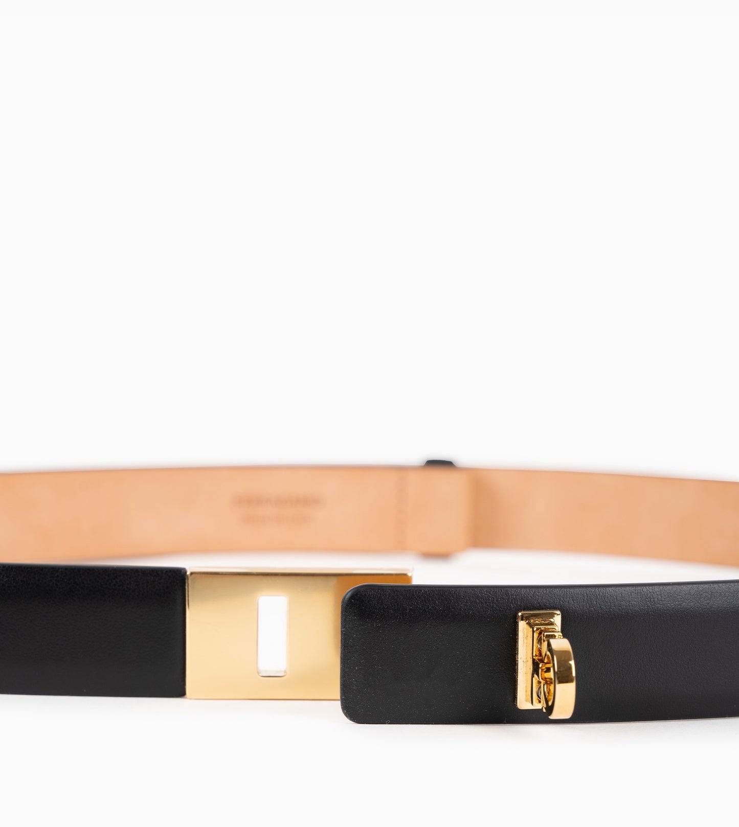 FERRAGAMO- Groppone New Calfin Belt