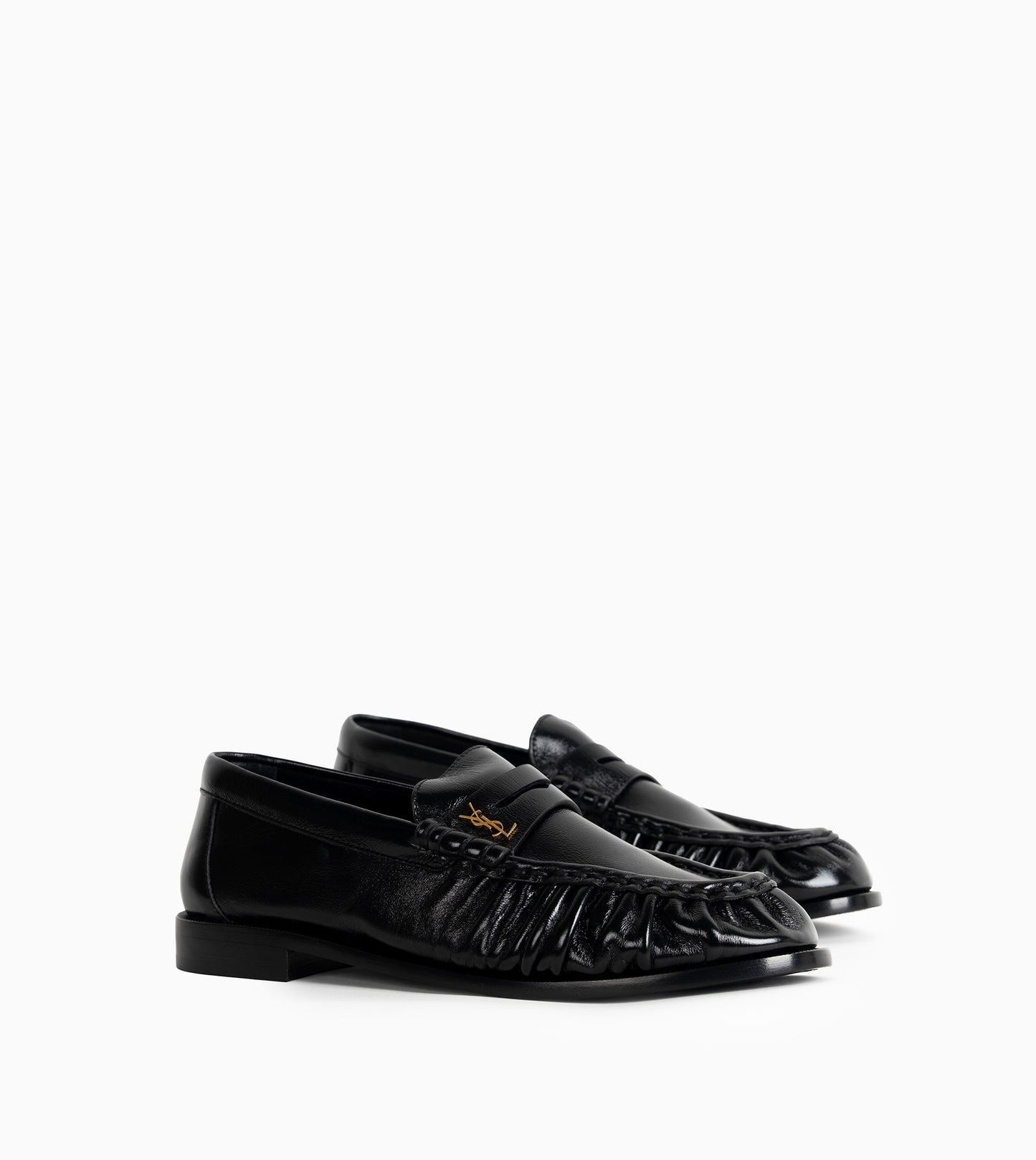SAINT LAURENT Leather Women Shoes Plain Vamp Flat