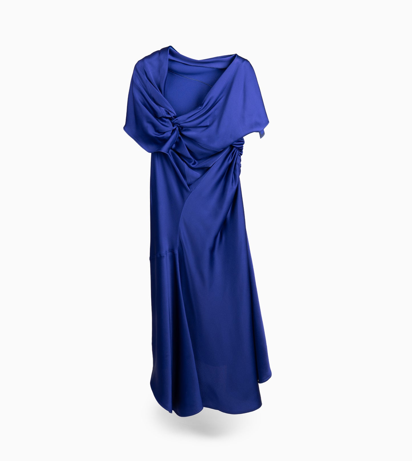 VICTORIA BECKHAM Asymmetric Twist Dress Bright Indigo