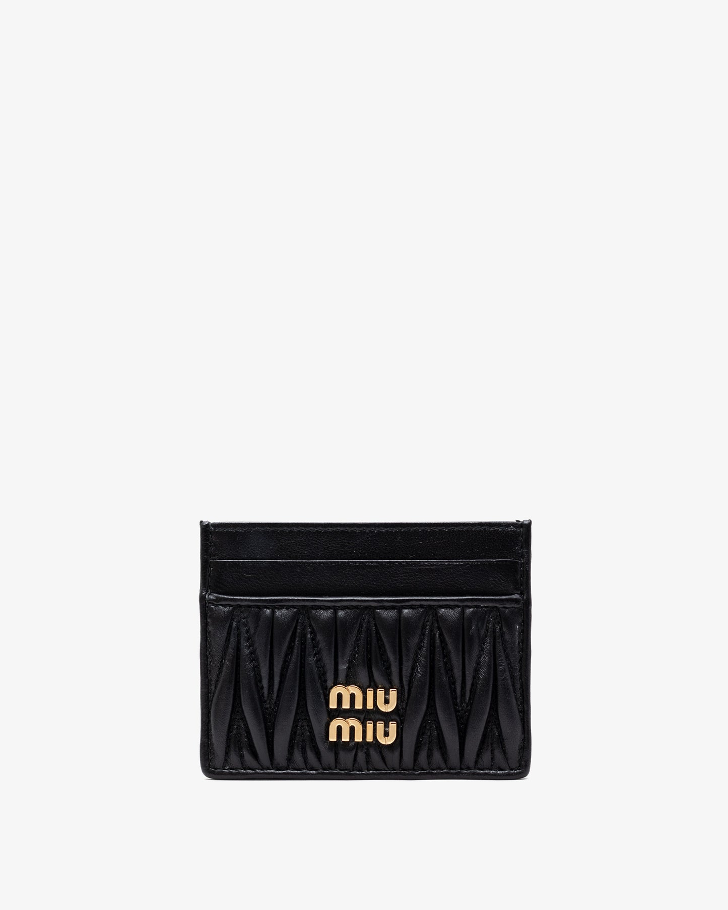 MIU MIU Matelassé Nappa Leather Card Holder