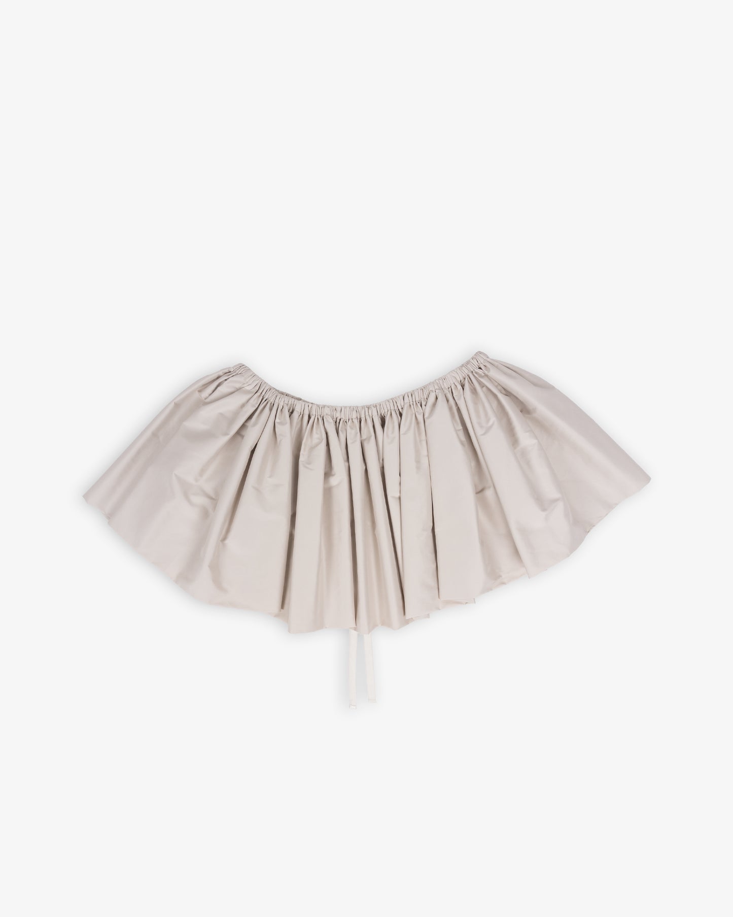 MIU MIU Technical Pongé Miniskirt Opale