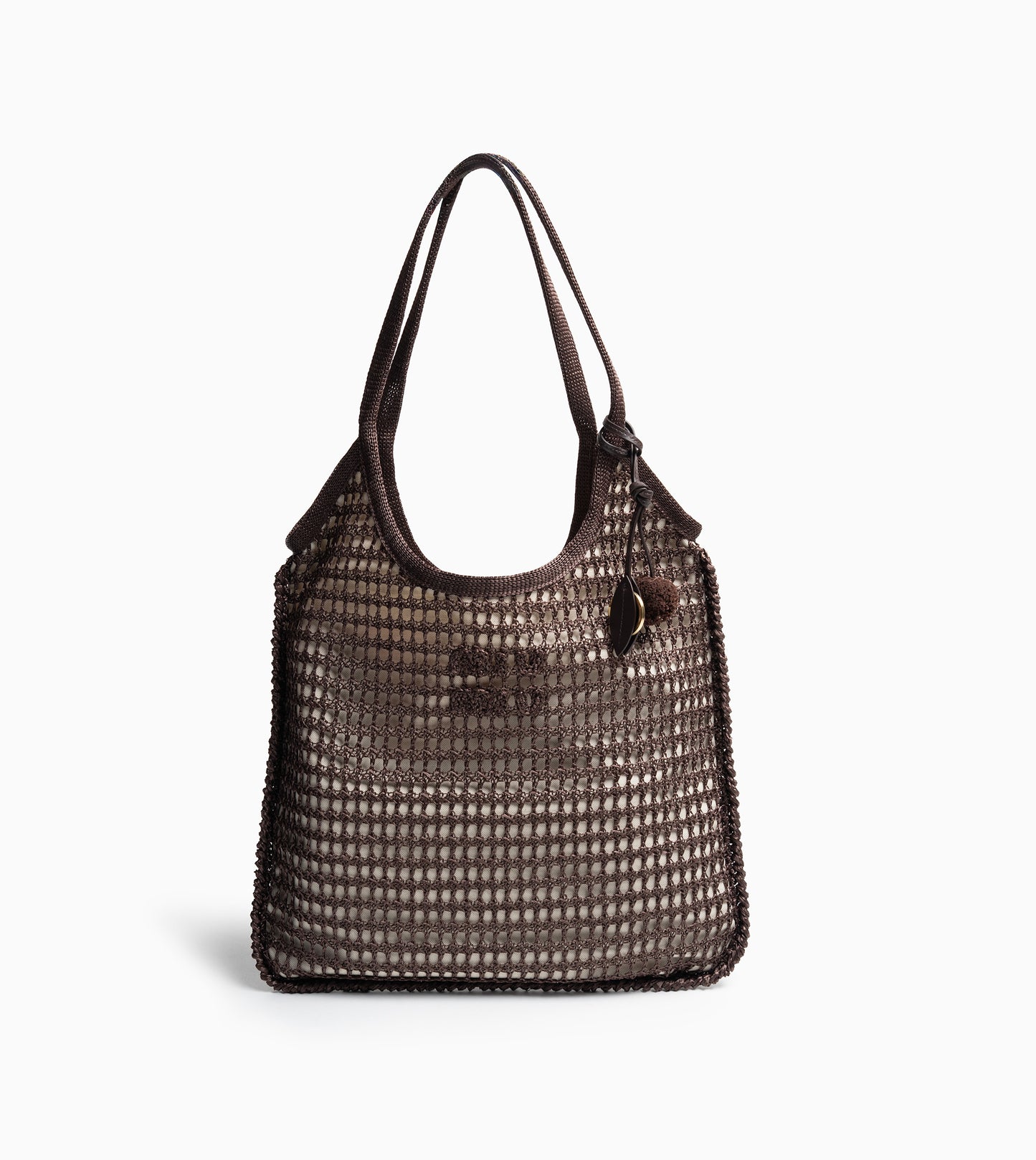 MIU MIU Fabric Handbag Trim Cacao