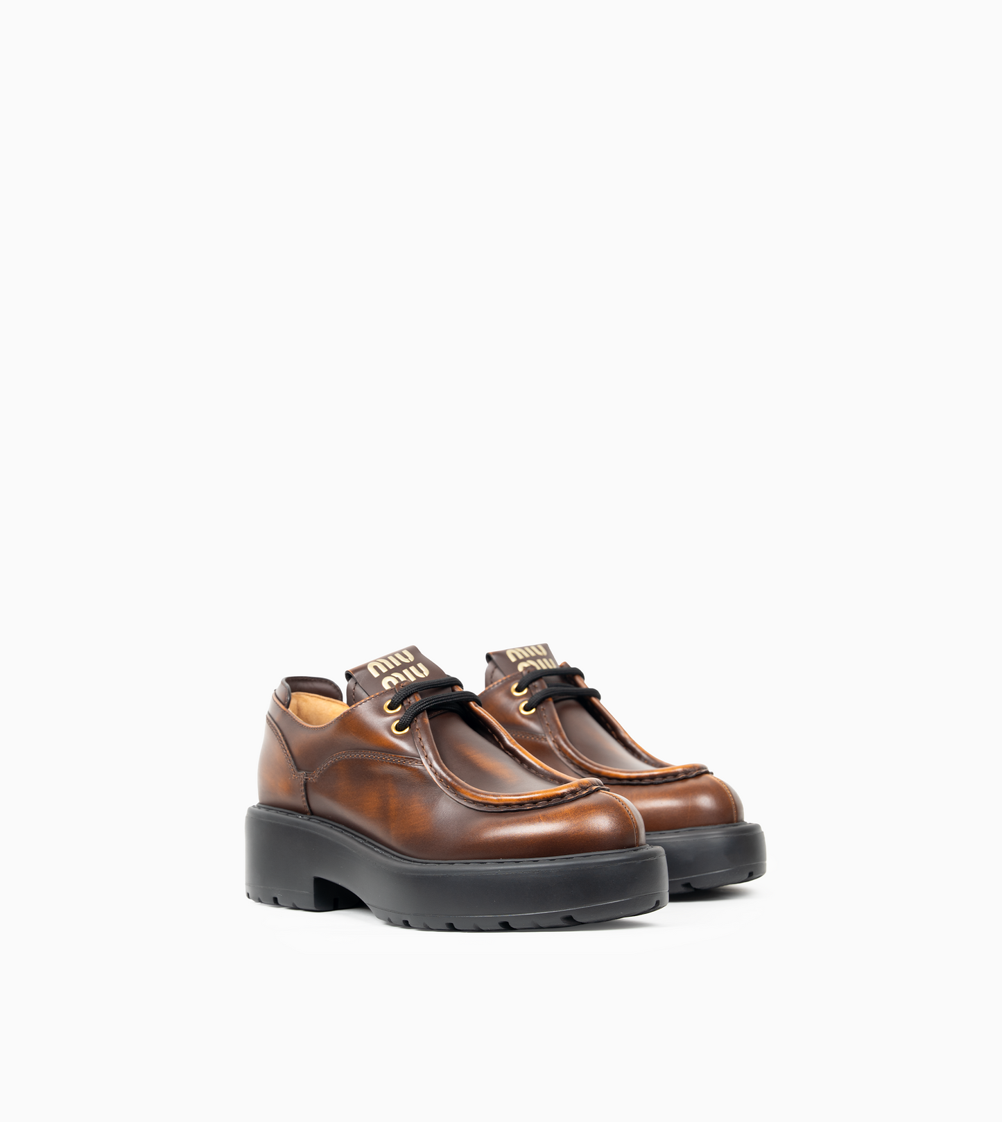 MIU MIU- Smoked Leather With Laces