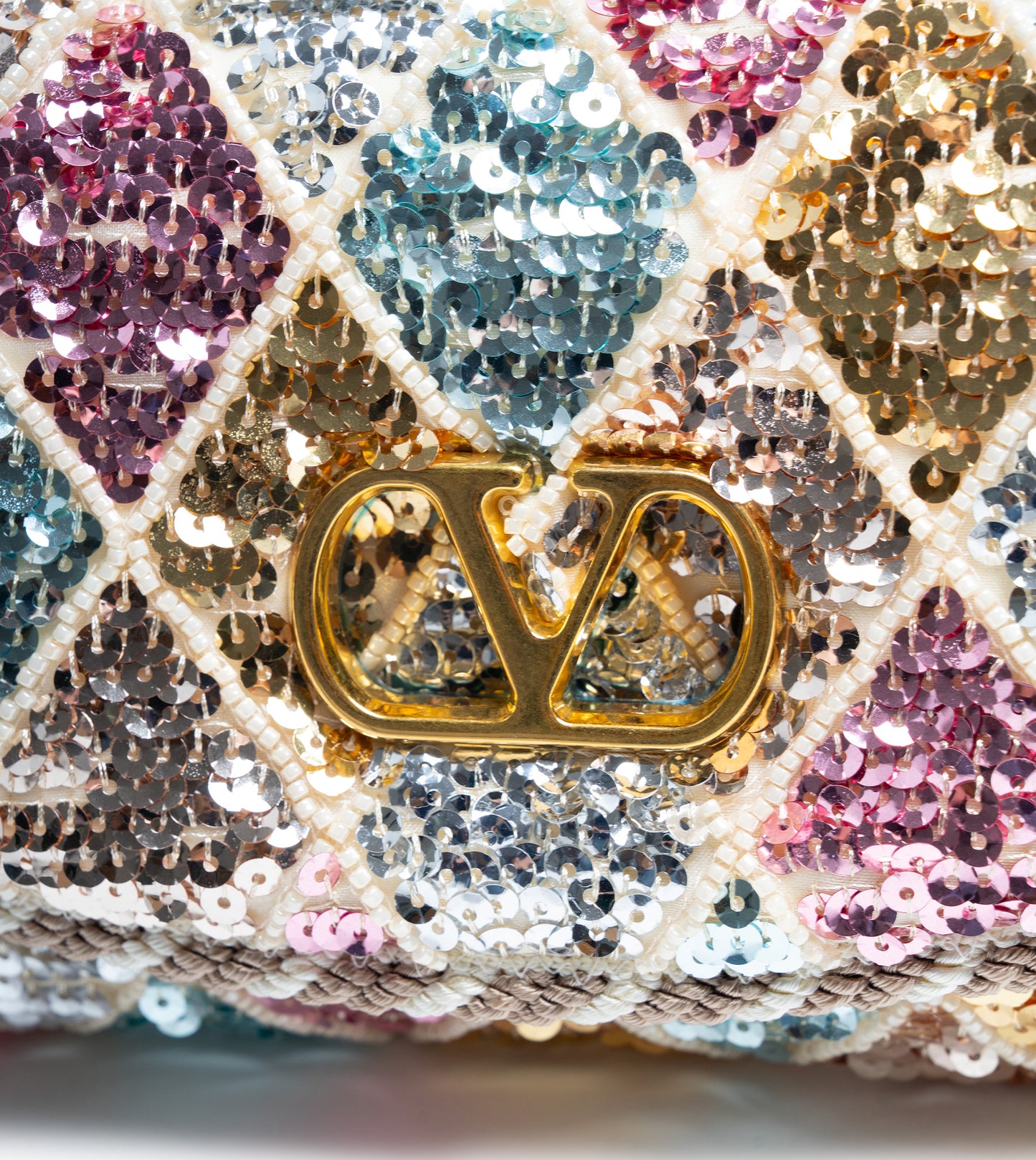 VALENTINO VAIN SEQUIN SOFT BAG MULTICOLOR