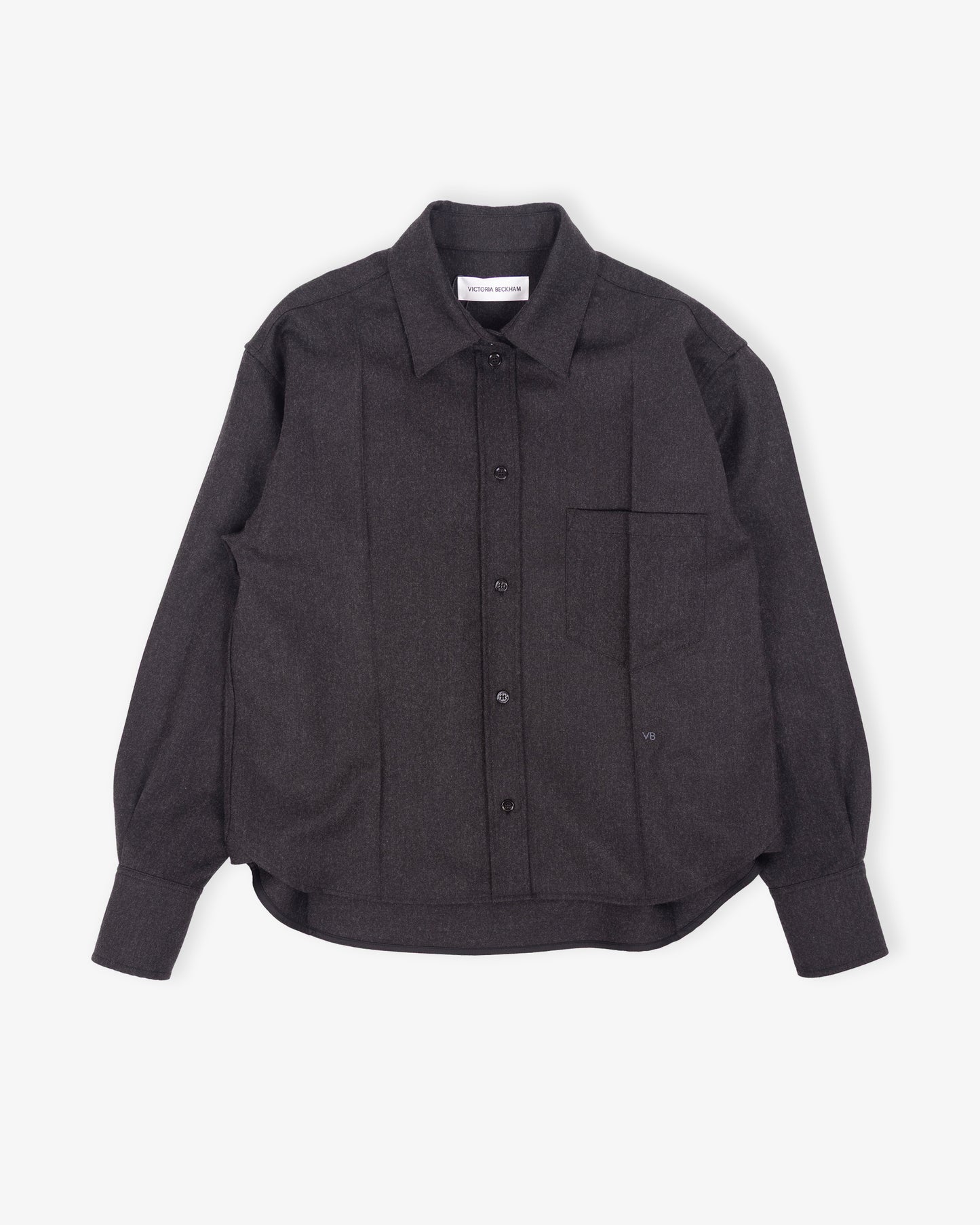 VICTORIA BECKHAM Ellys Shirt Dark Grey Melagne