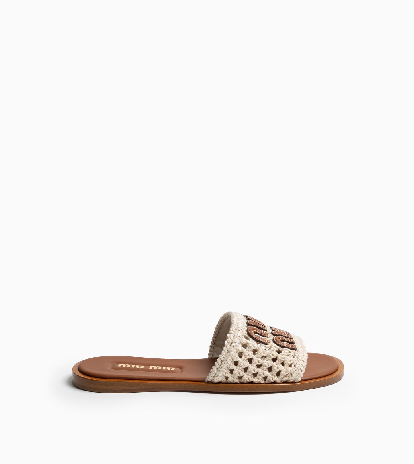MIU MIU Crochet Sandals Avory