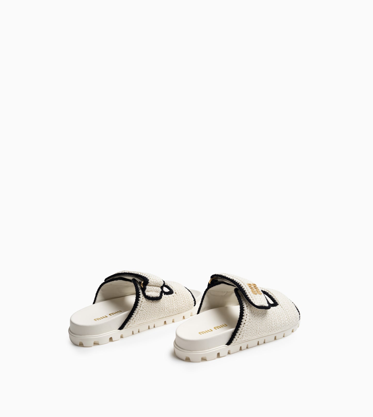 MIU MIU Upper Sole Crochet Nero