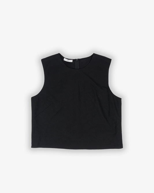VINCE Linen Crew NK Shell Black