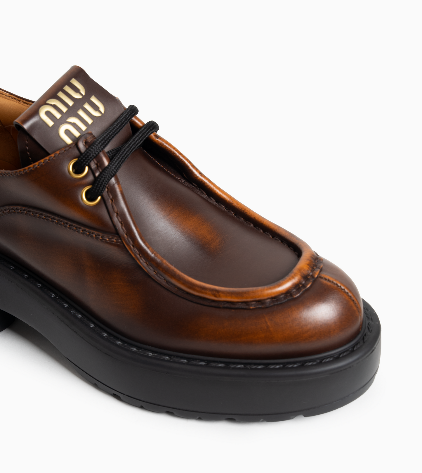 MIU MIU- Smoked Leather With Laces