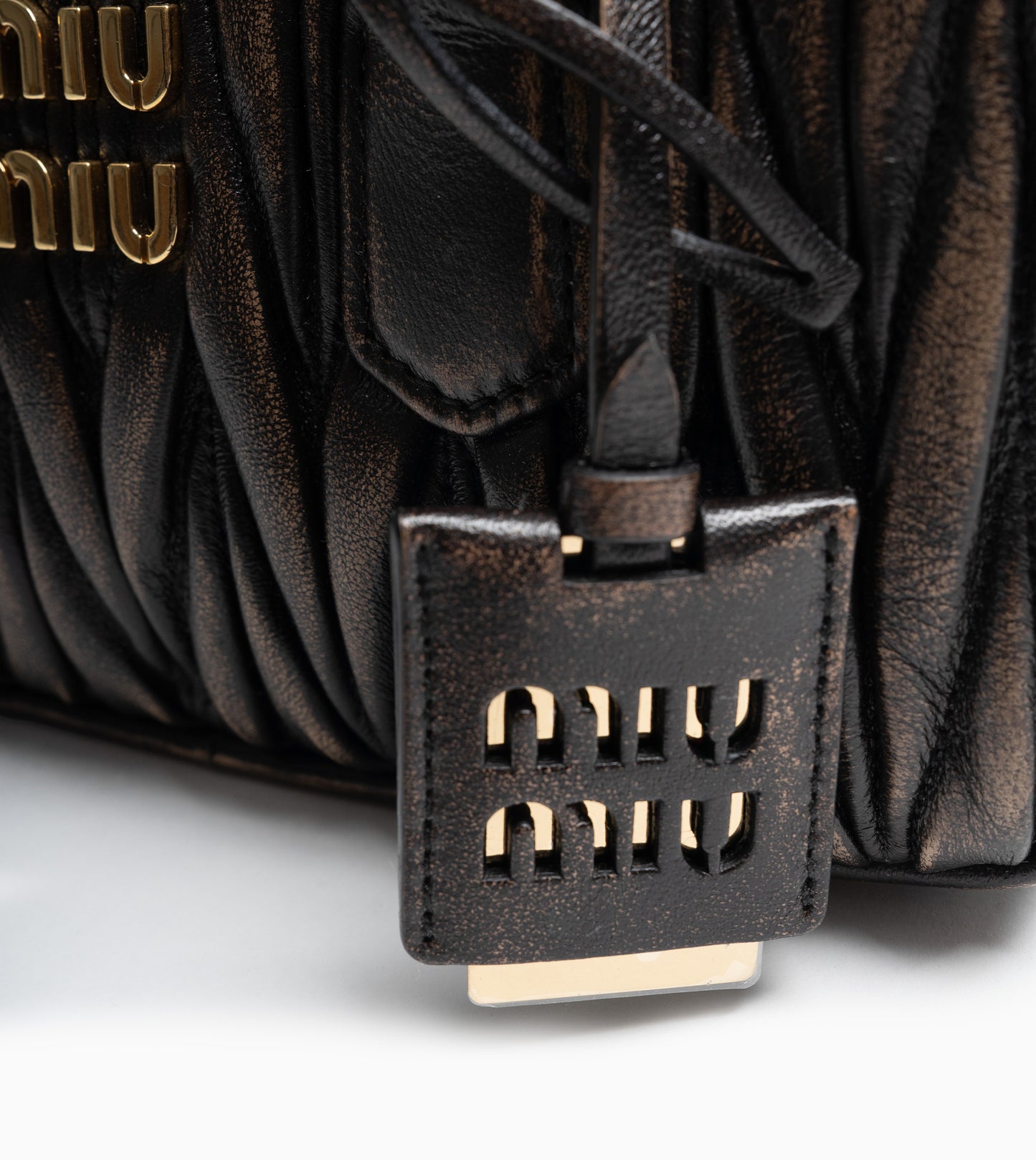 MIU MIU ARCADIA BAG MATELASSE OLD-CAFFE