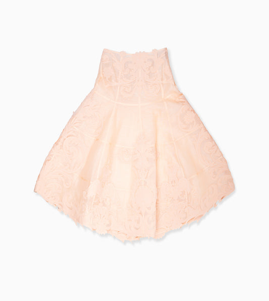 ZIMMERMANN Rebellion Filigree Midi Skirt Peach