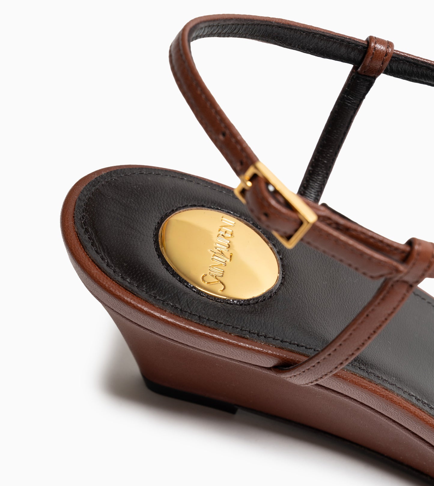 SAINT LAURENT CASSANDRE SANDAL BROWN