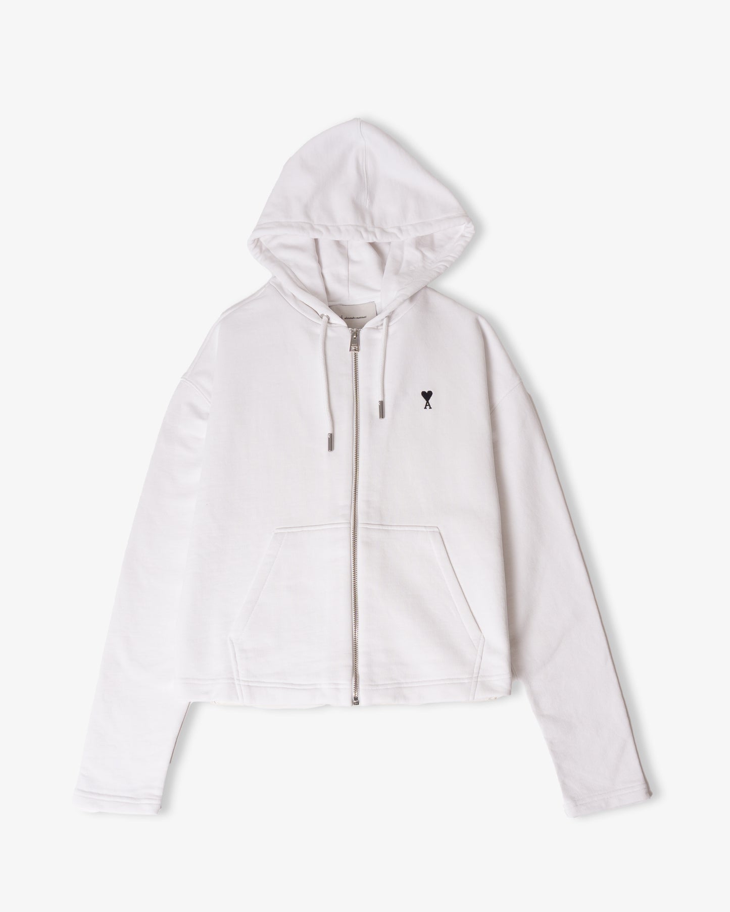 AMI PARIS Zipped Hoodie Ami de Coeur Hoodie White