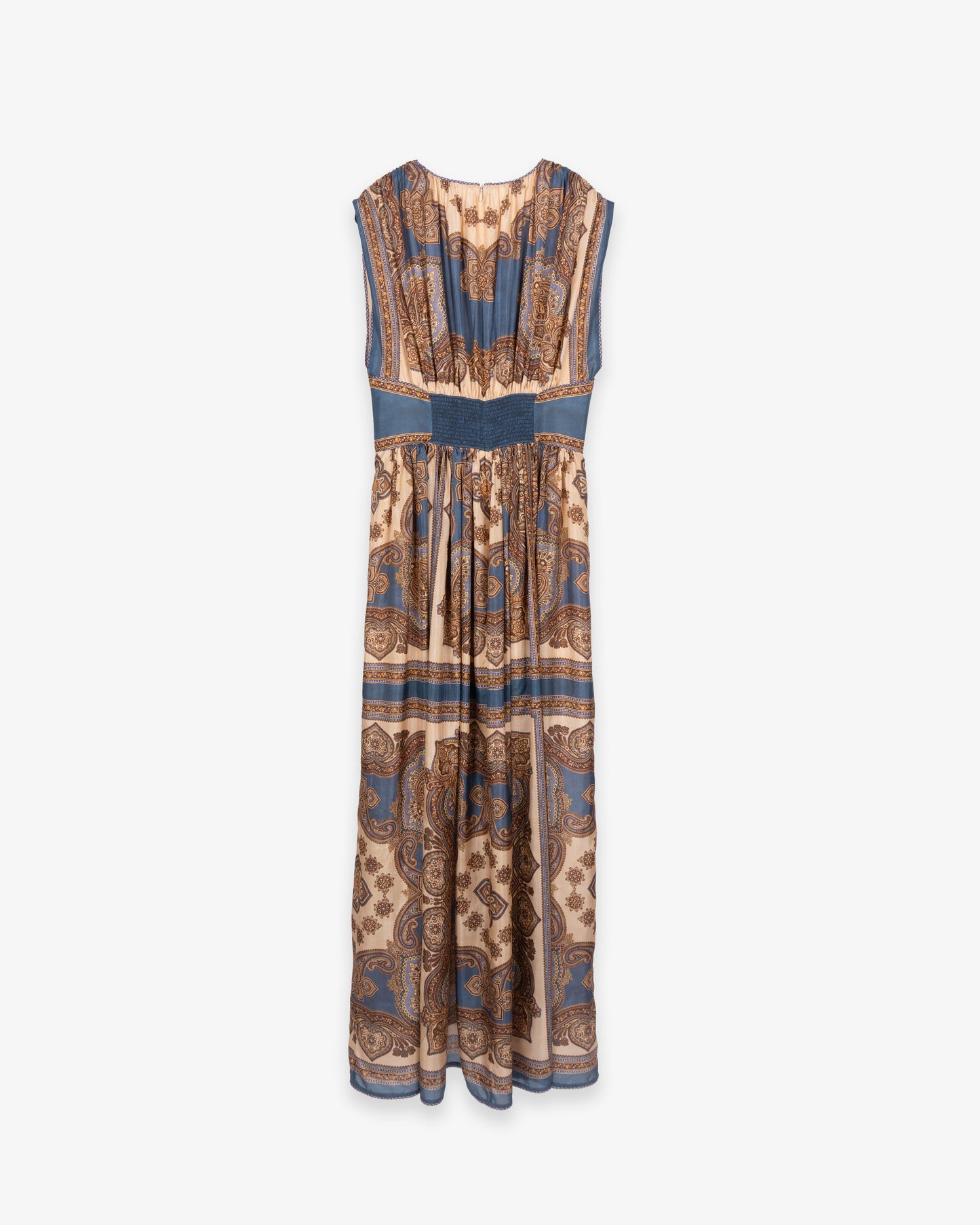 ZIMMERMANN Mahon Waisted Maxi Dress Dark Blue Paisley