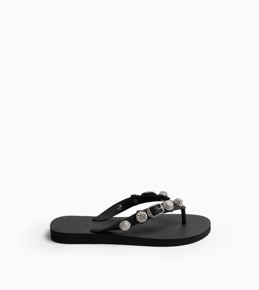 BALENCIAGA Thong Black / Crystal