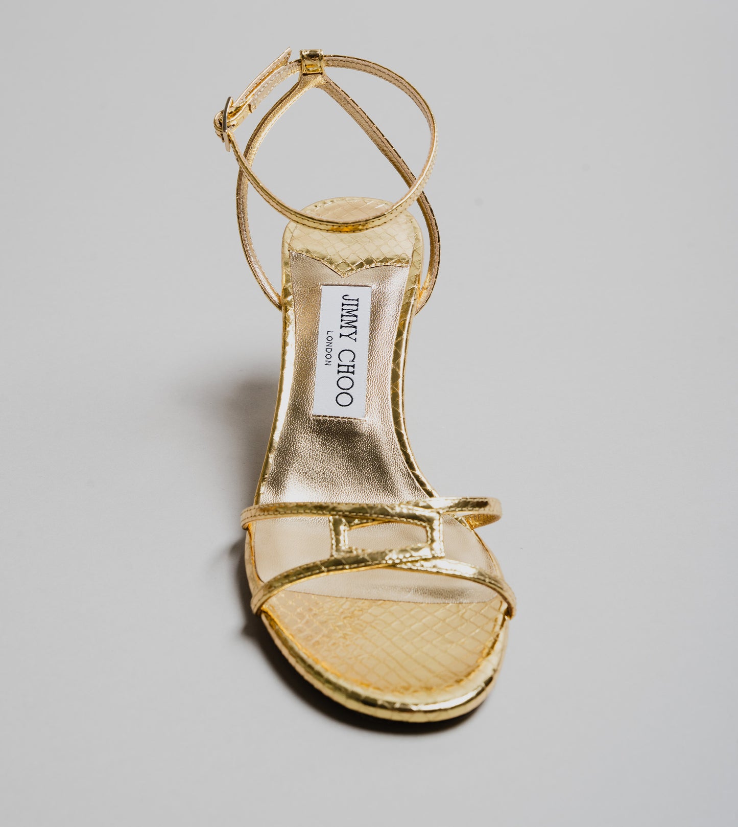 JIMMY CHOO Leo 65 Full Sandal Gold