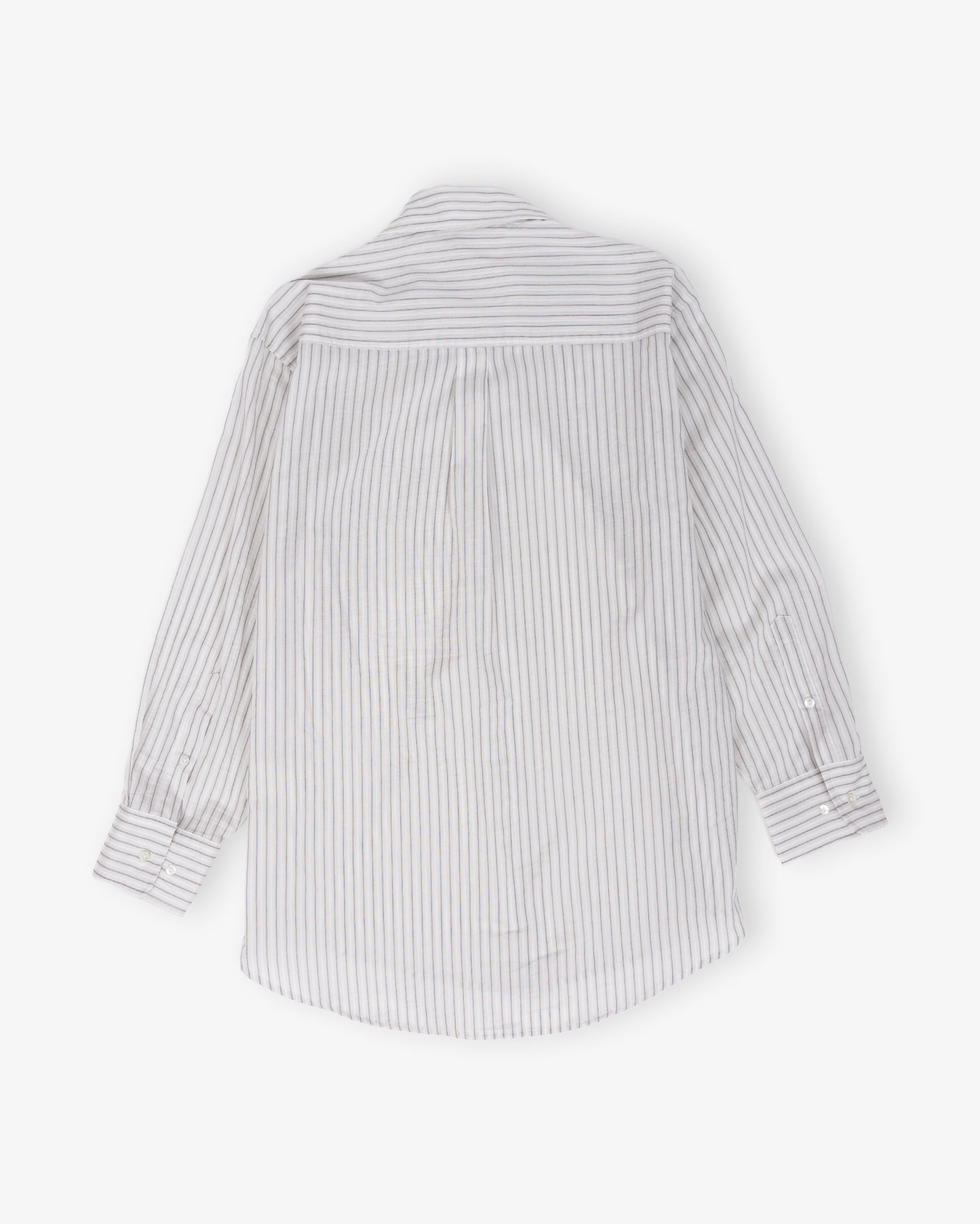 RÓHE Silk Stripe Belted Shirt Fine Stripe