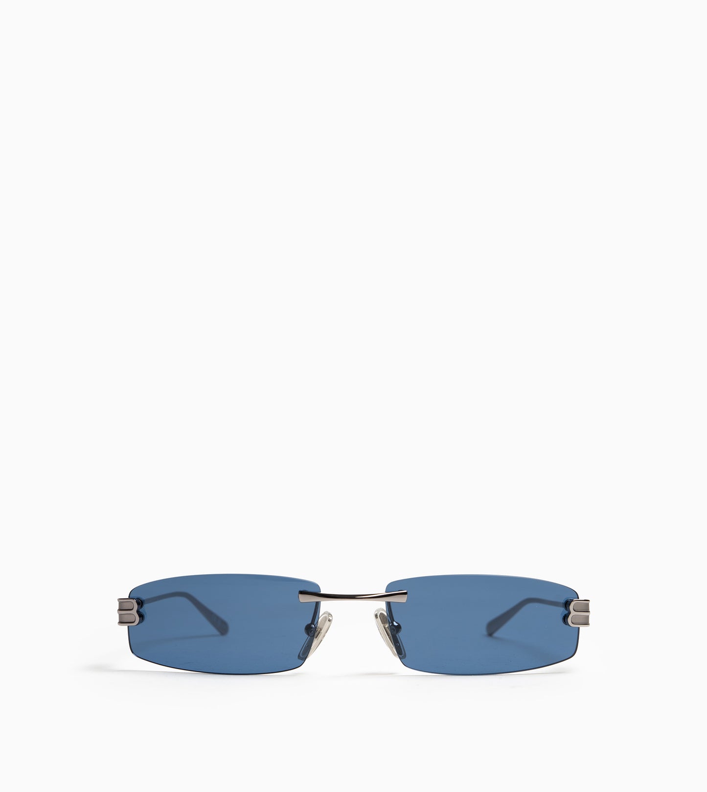 BALENCIAGA Sunglasses Gossip Rectangle S Drk Ruthenium