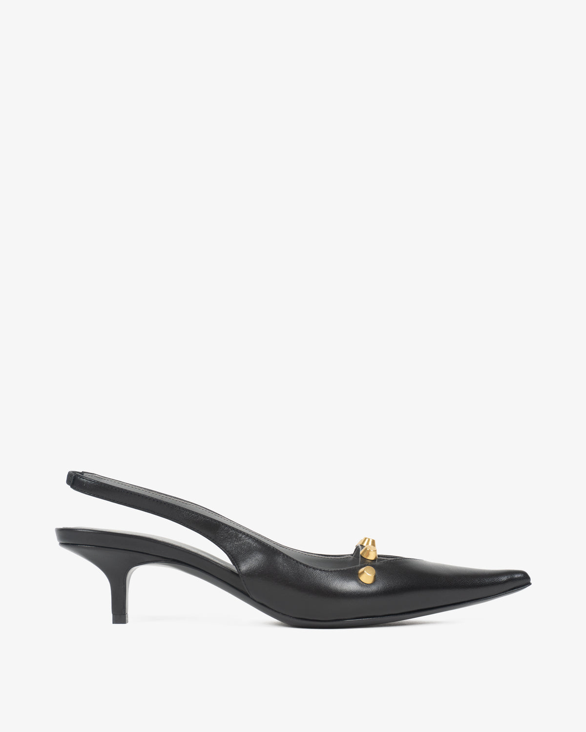 BALENCIAGA Sling Back Black /Gold