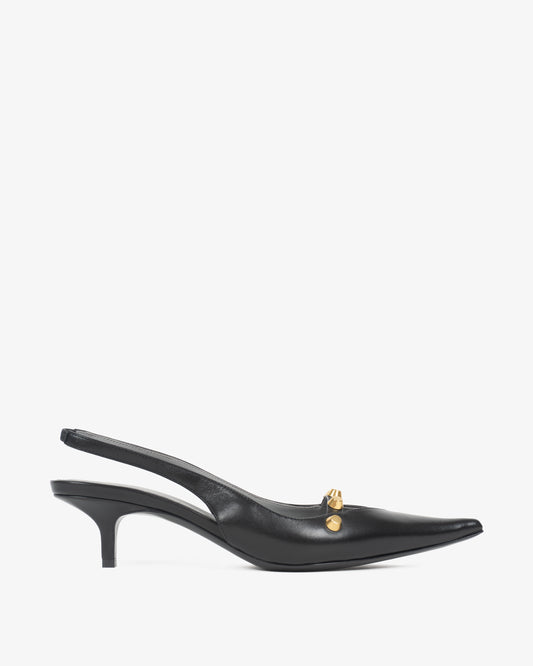 BALENCIAGA Sling Back Black /Gold