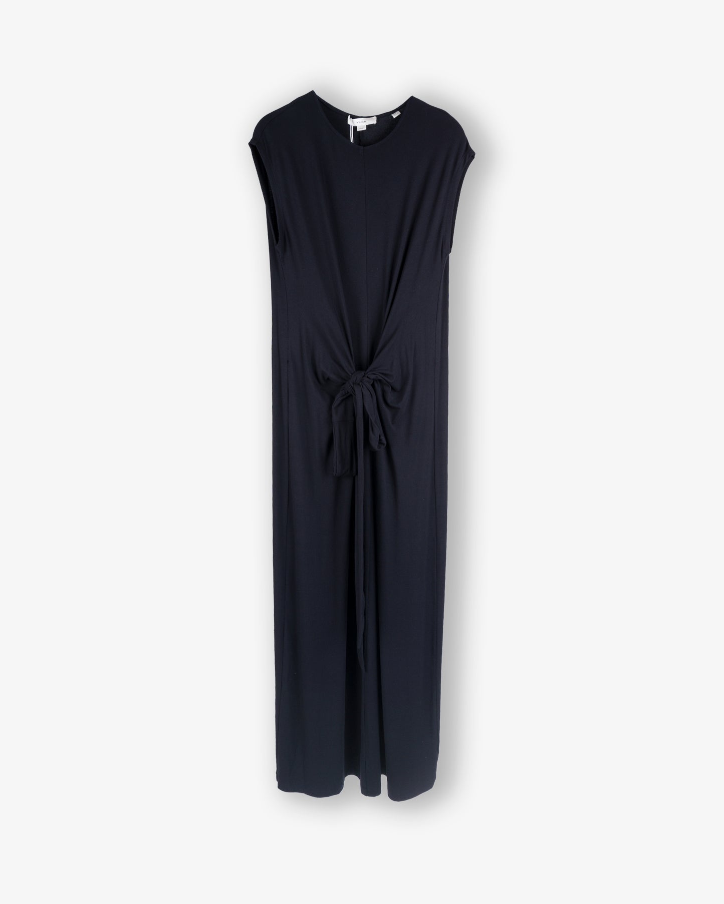 VINCE WRAP MIDI DRESS BLACK