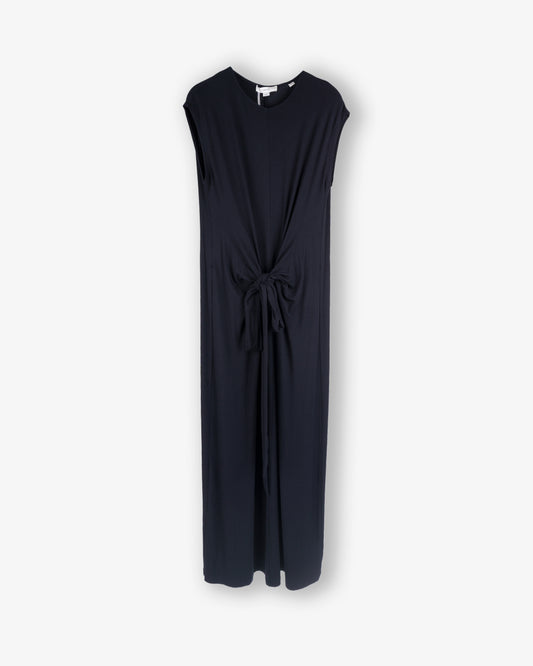 VINCE WRAP MIDI DRESS BLACK