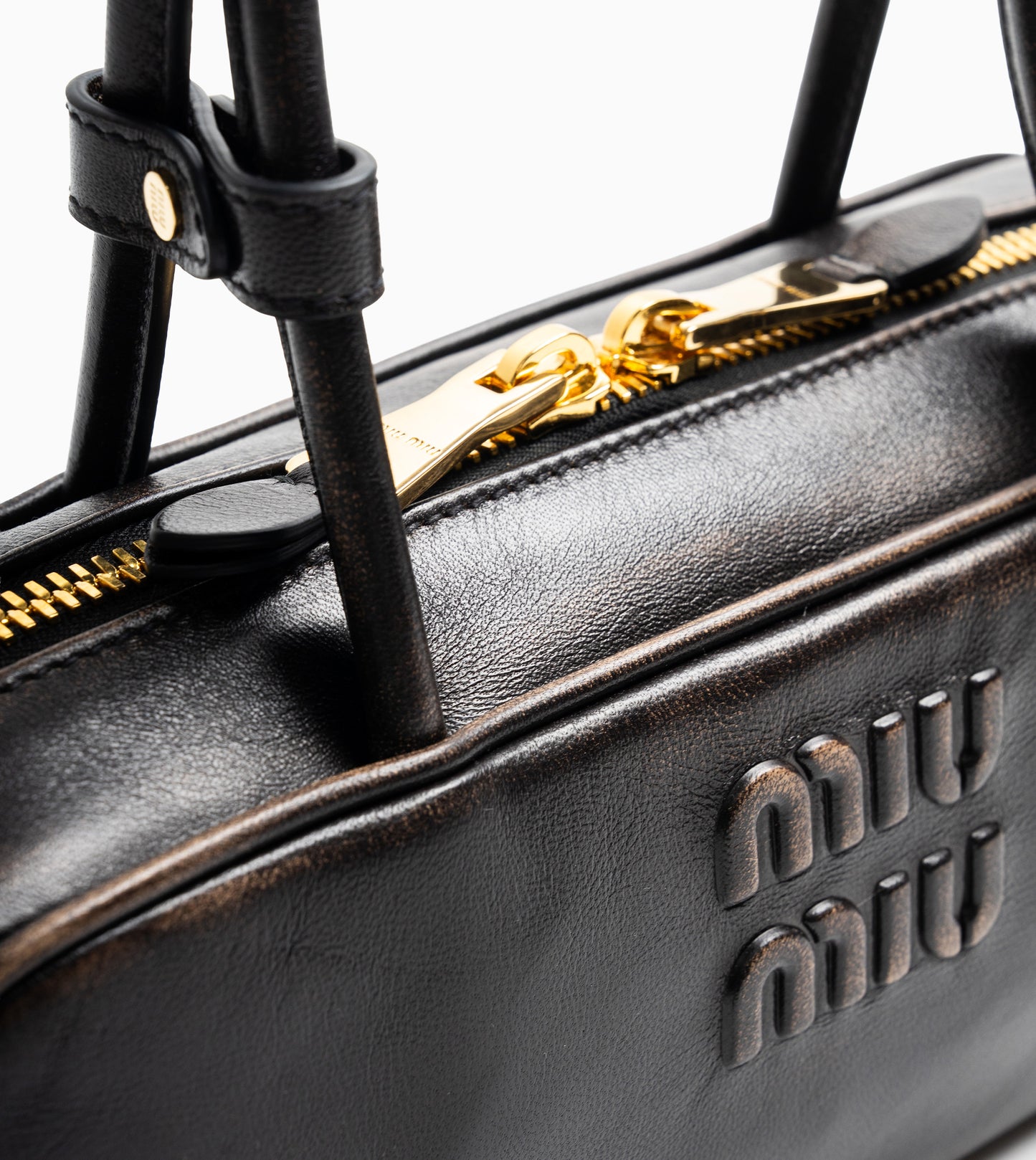 MIU MIU BEAU BAG NAPPA OLD CAFFE