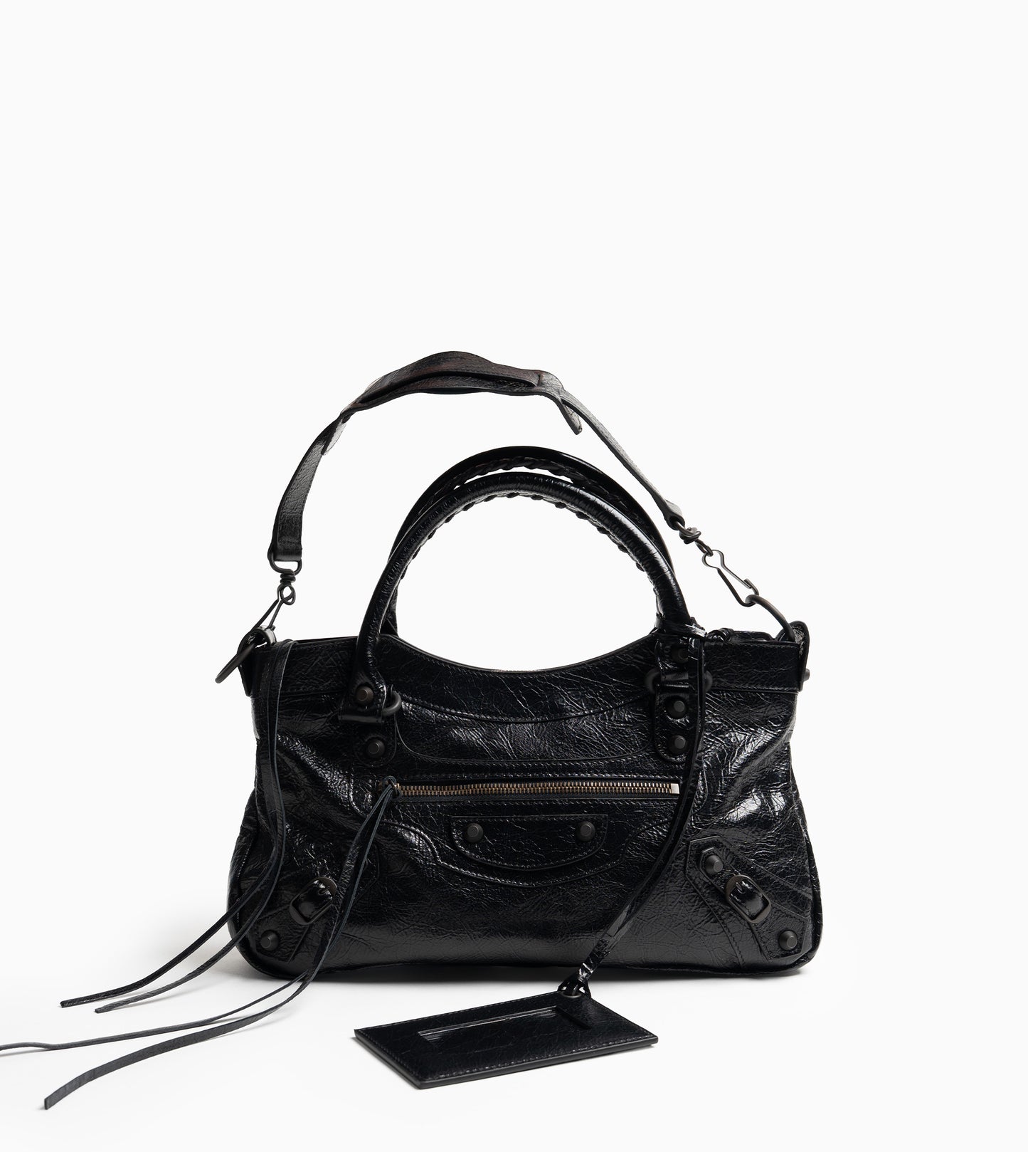 BALENCIAGA Bag with Detachable Strap & Mirror Black