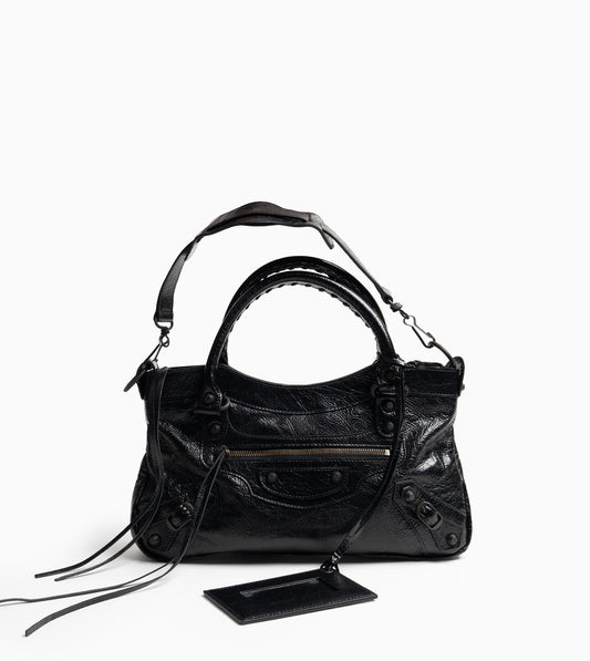 BALENCIAGA Bag with Detachable Strap & Mirror Black